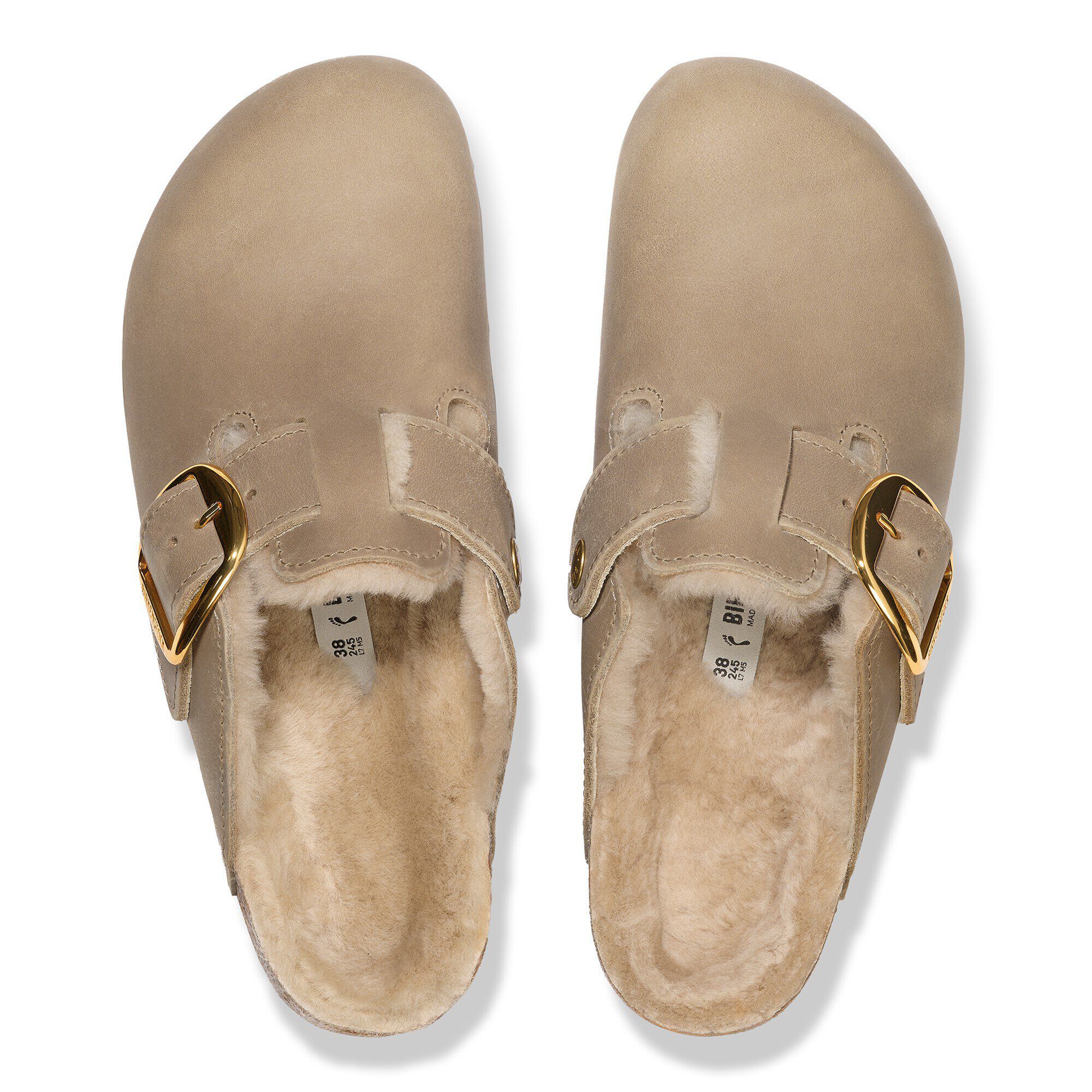 Boston Big Buckle Shearling Vetleer - a top view