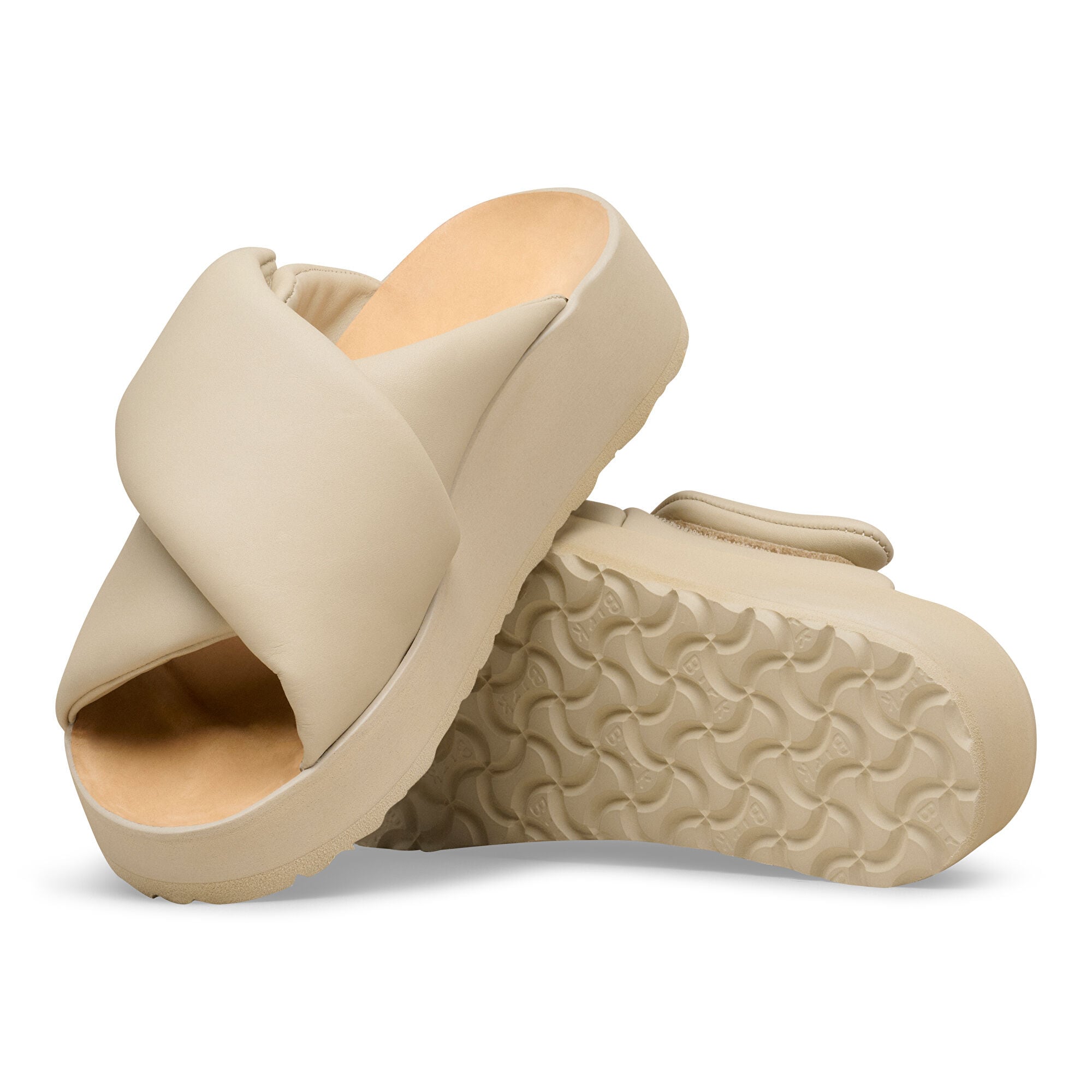 Theda Cross Strap Natural Leather with outer sole details