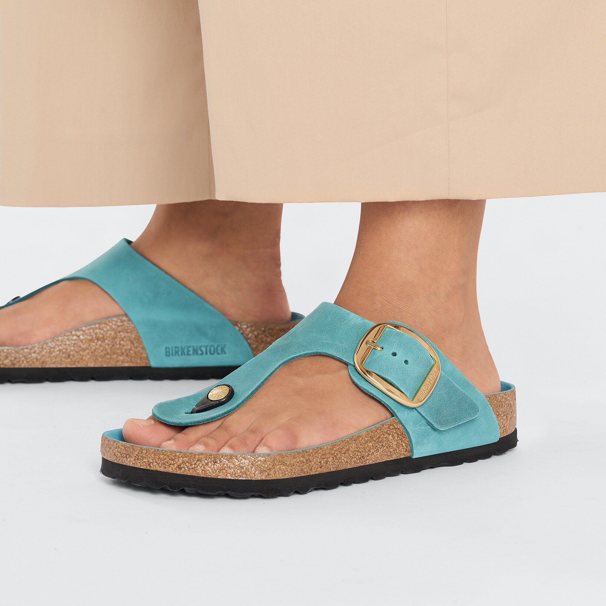 Gizeh Big Buckle Natural Leather Oiled