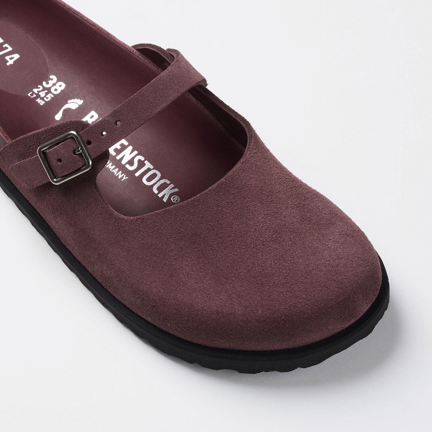 1774 Maria Suede Suede Leather in Color Deep Burgundy