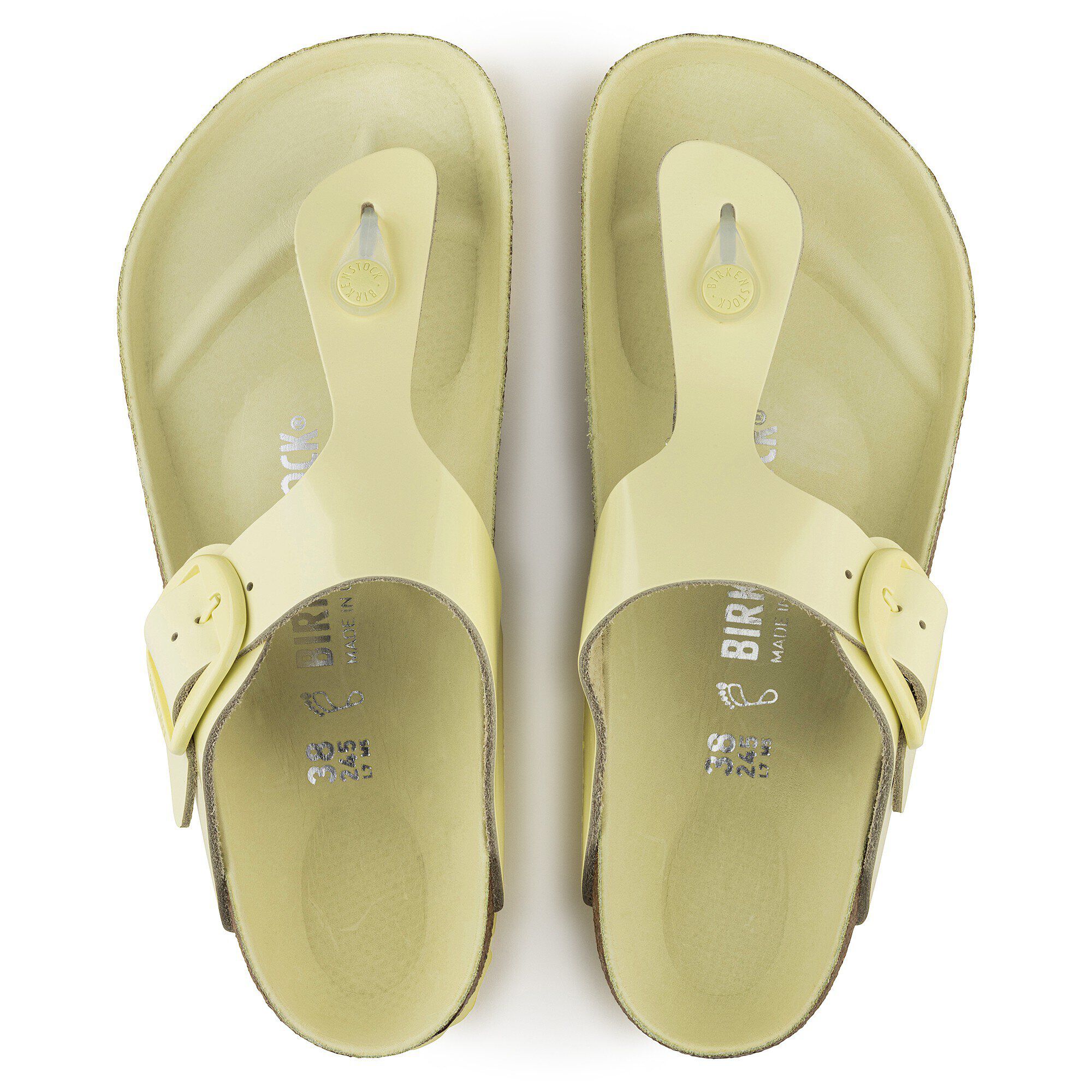 جيزة إبزيم كبير جلد طبيعي لامع