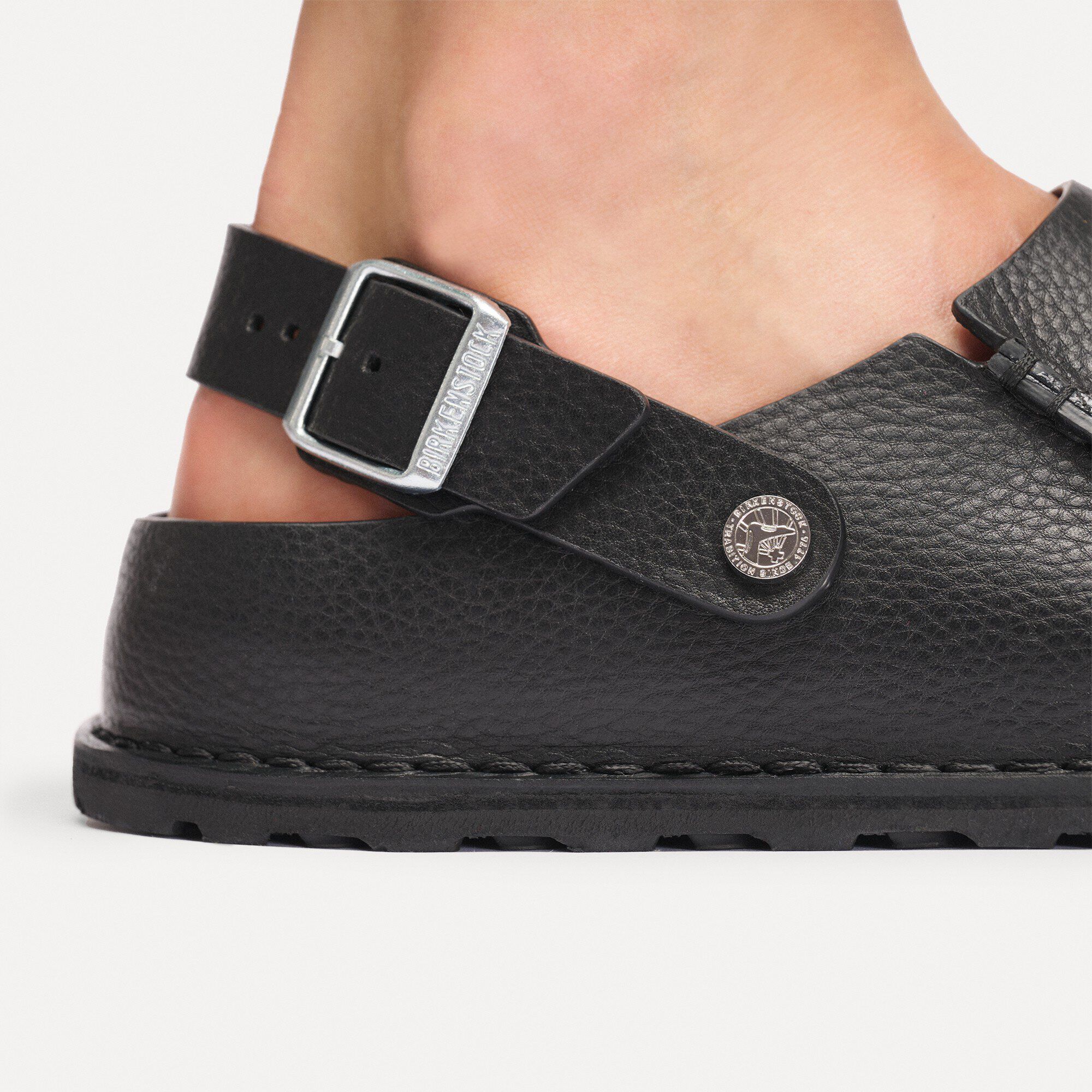 Lutry Premium Natural Leather Close-up with a male model