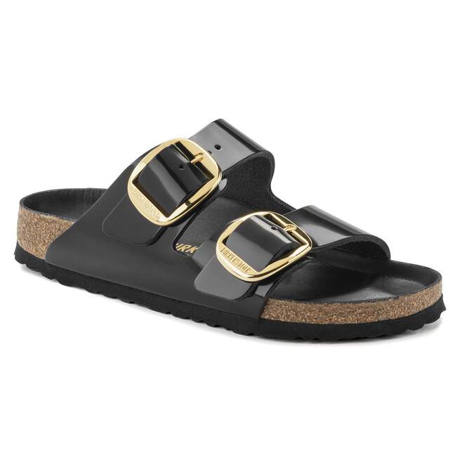 Birkenstock Arizona Big Buckle Naturleder Lack High Shine Black