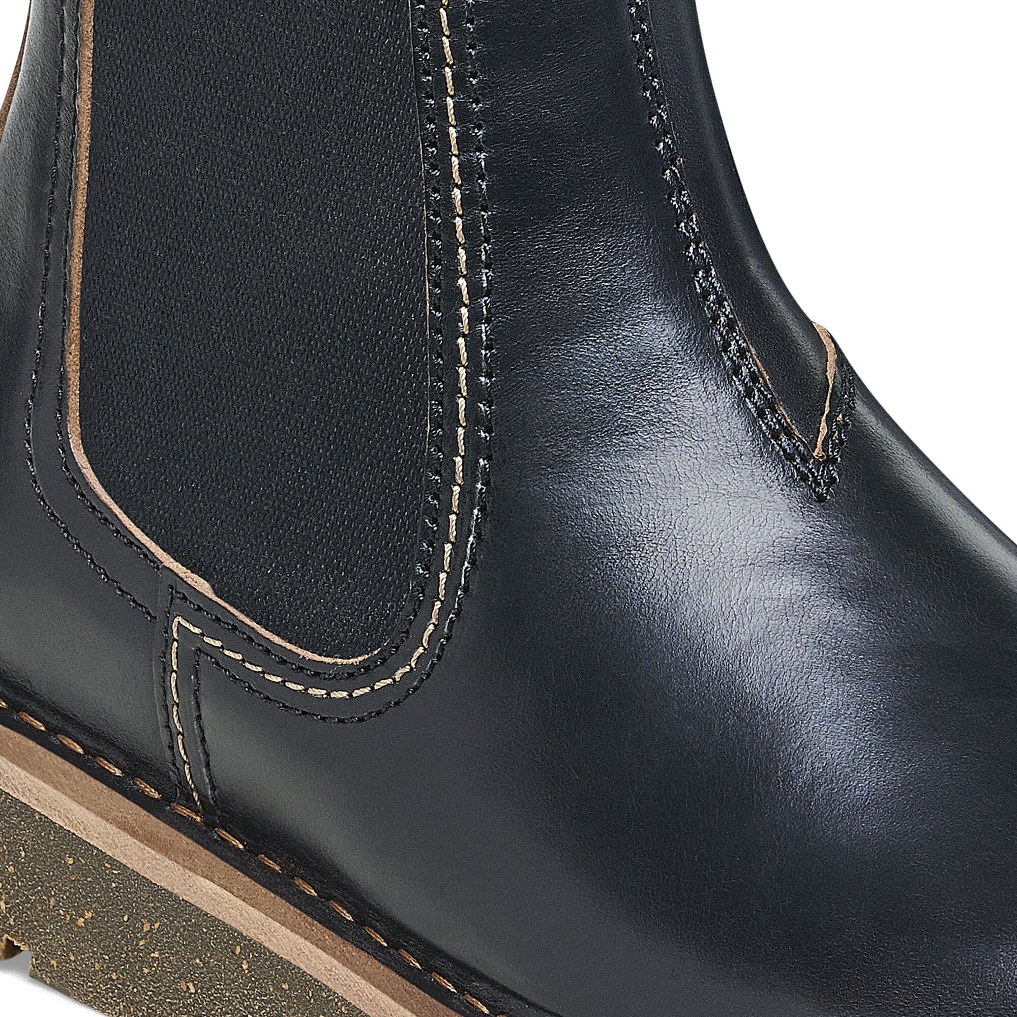 Birmingham Slip On Women Natural Leather Oiled Close-up view showing material detail