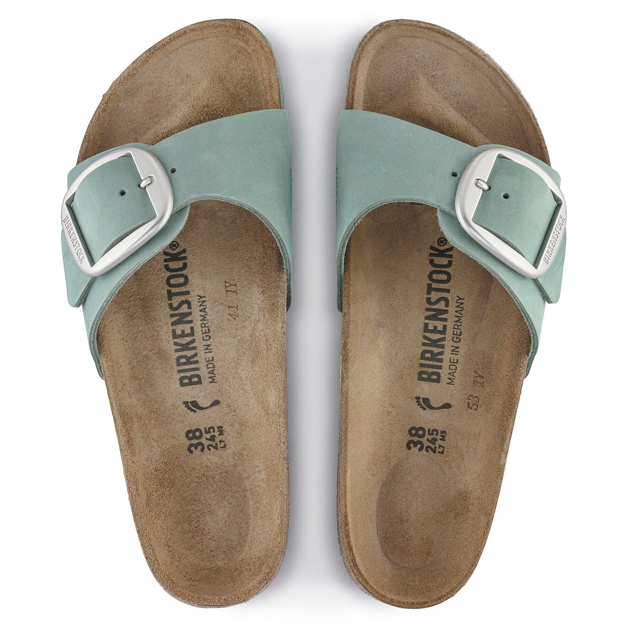 Madrid Big Buckle Nubuk Leather