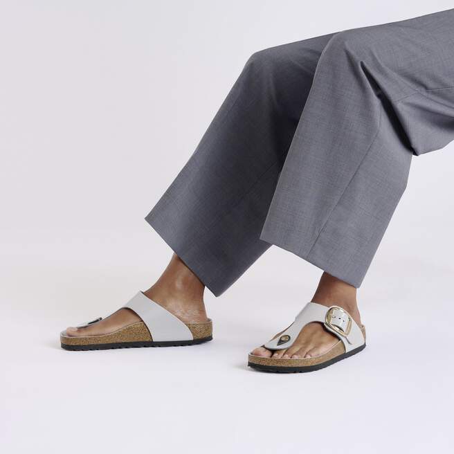 Gizeh Big Buckle Envernizado Couro Natural