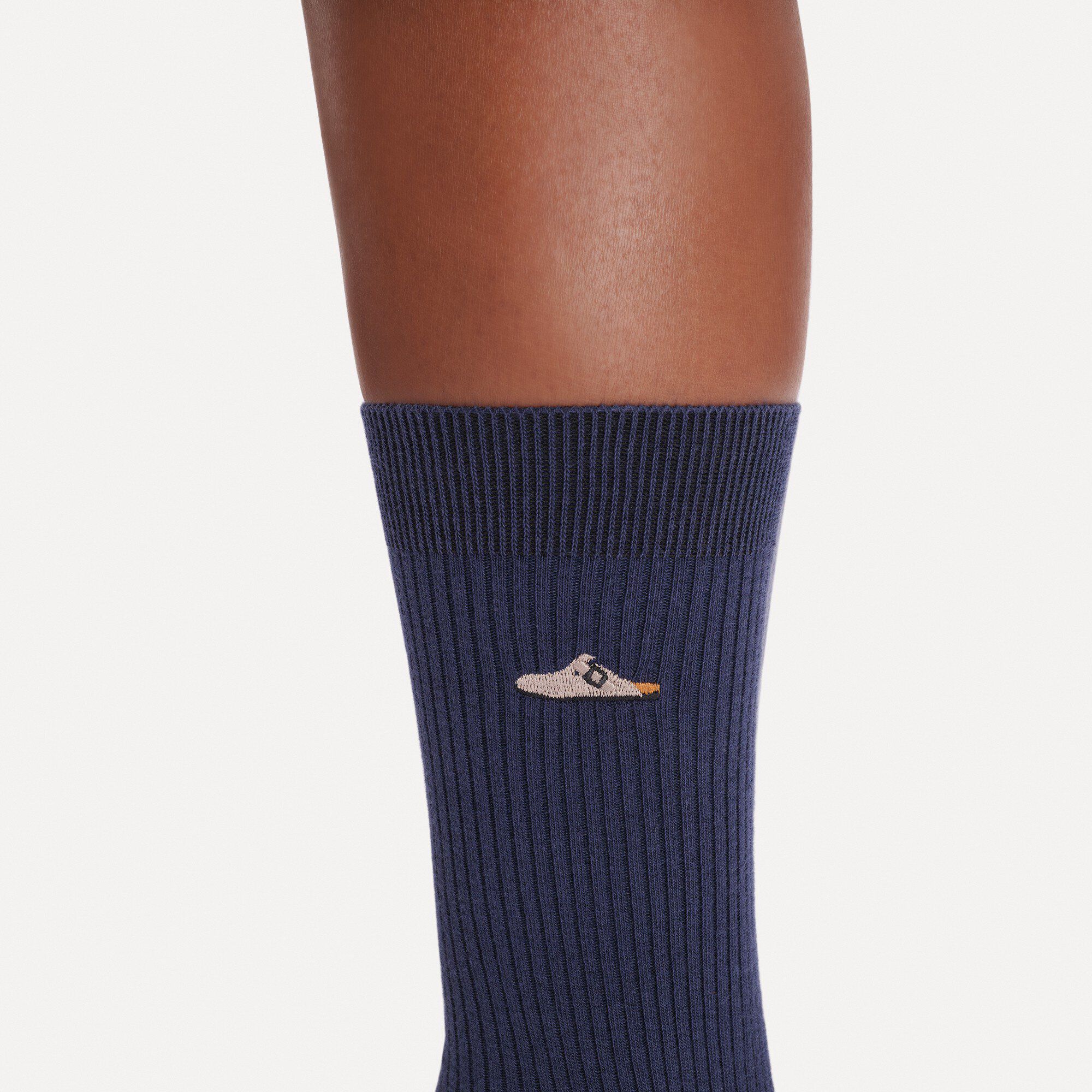 Cotton Ribbed Socks Coton/Polyamide/&Eacute;lasthanne Close-up with a female model