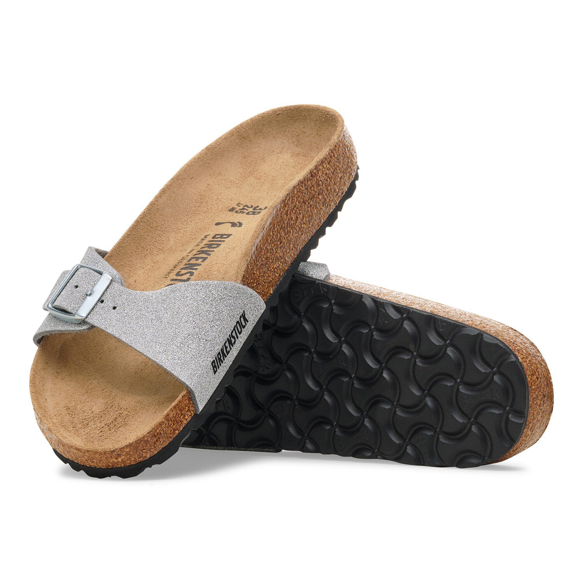 Madrid BS Synthetik in Shiny Glitter Silver | BIRKENSTOCK Oman
