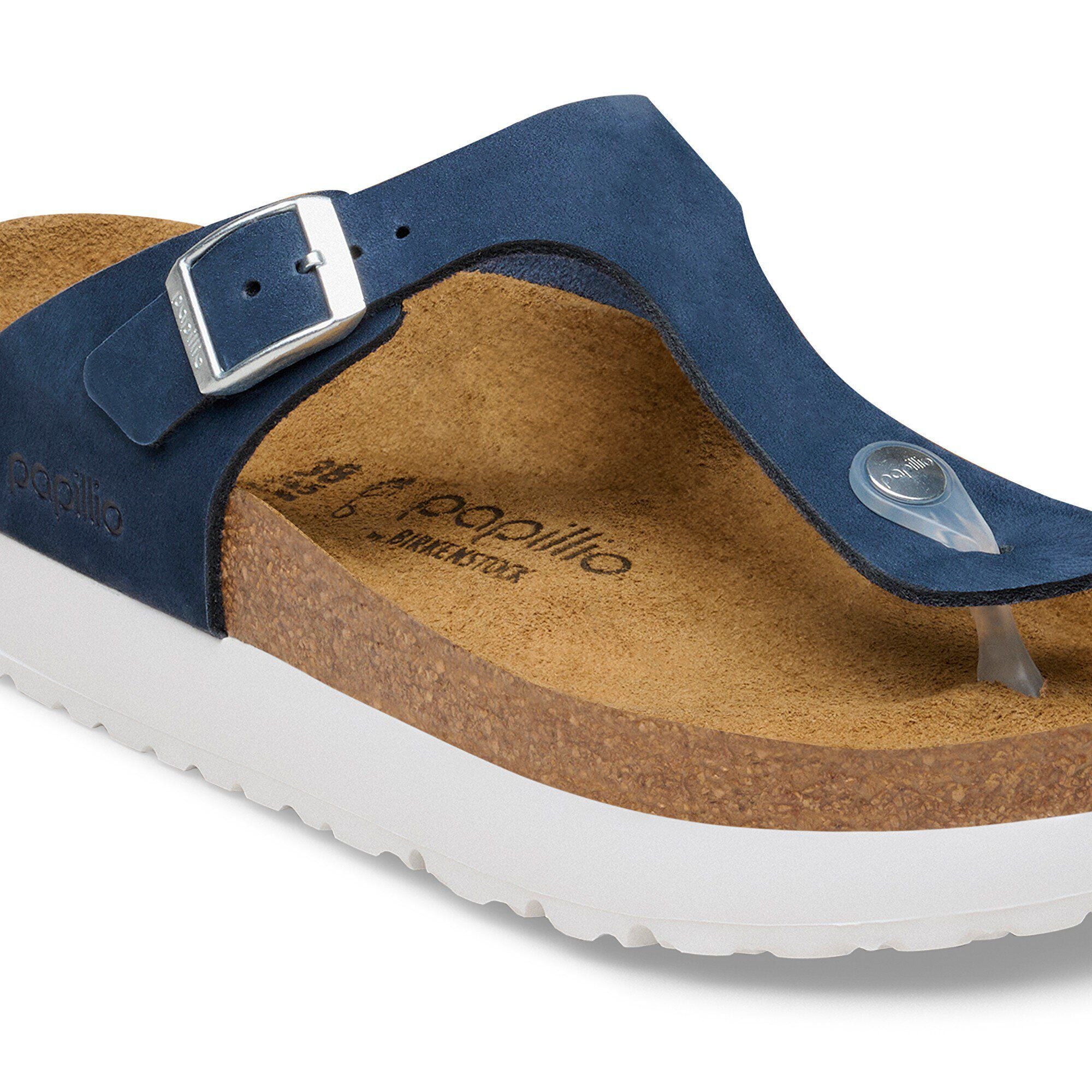 Gizeh Flex Platform Nubuck Leather in Color New Navy | BIRKENSTOCK UK