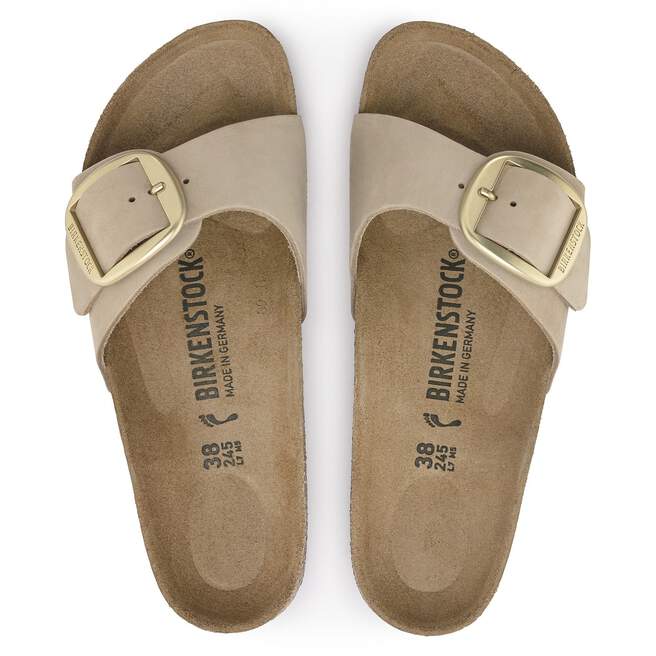 Madrid Big Buckle Natural Leather Nubuck