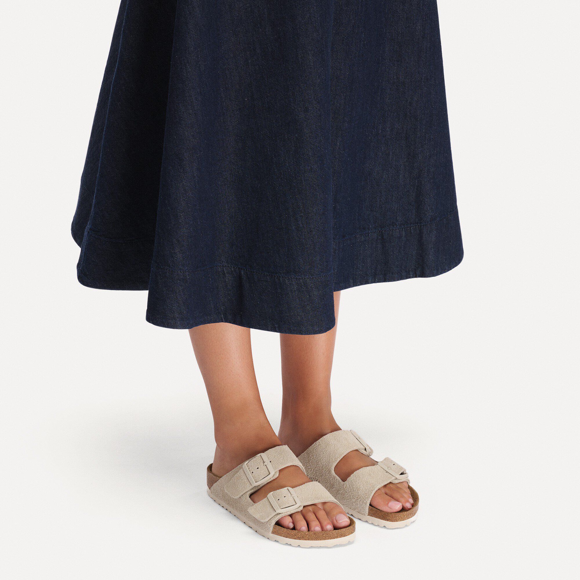   with a female model