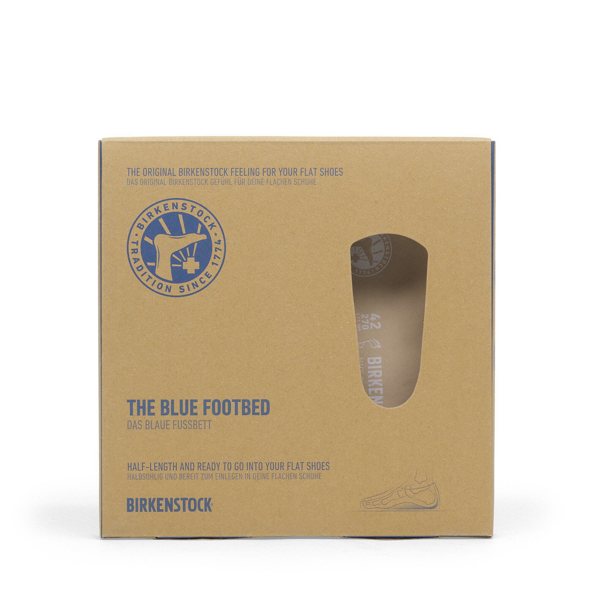 Blue Footbed Leather Cotton