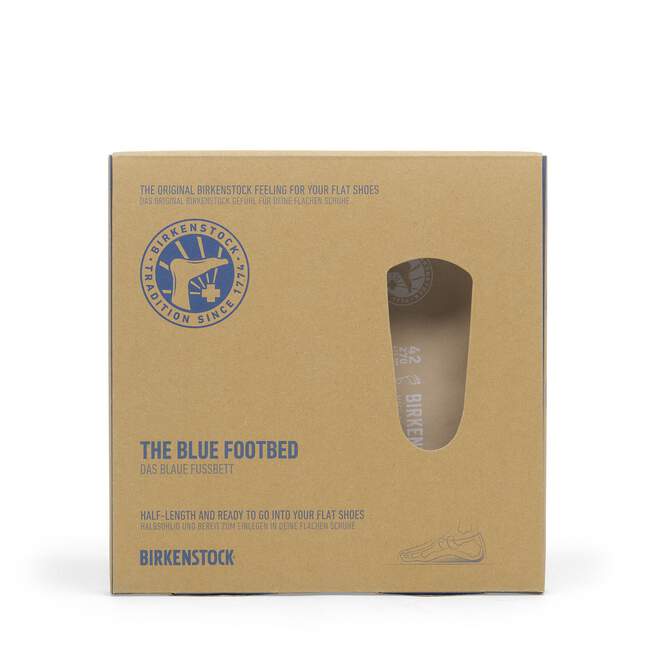 Blue Footbed Leather Cotton