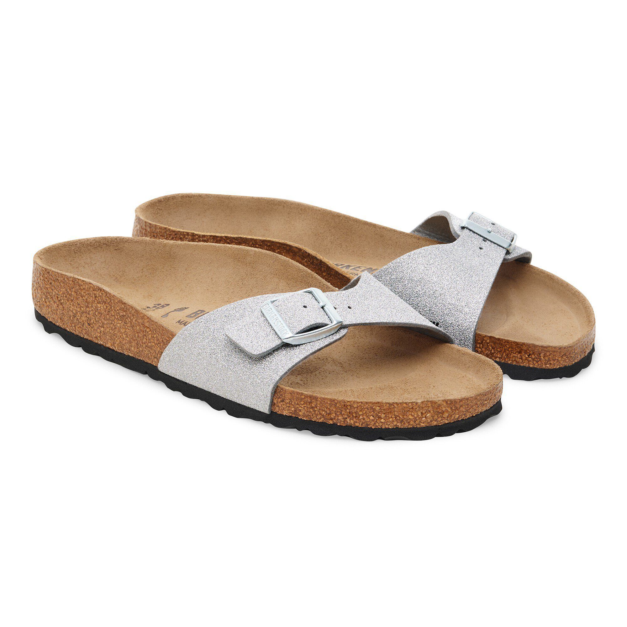 【新品未使用】BIRKENSTOCK Madrid BS Silver 38 Madrid Synthetics Washed Metallic Silver | BIRKENSTOCK