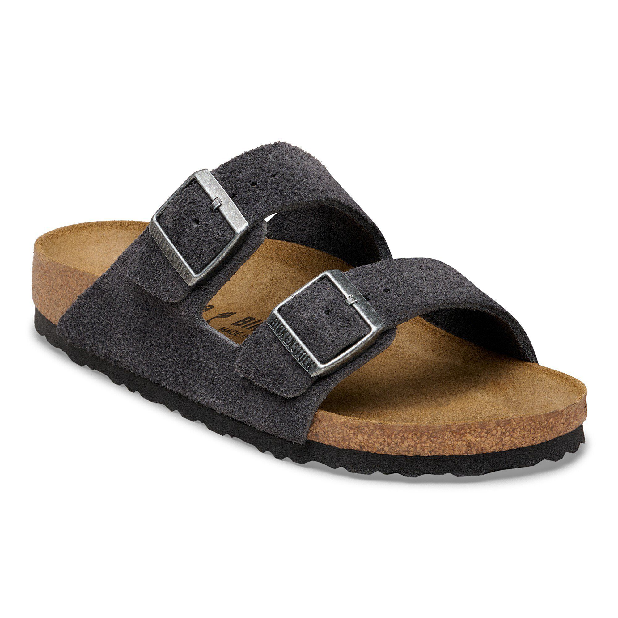 Arizona Suede Leather in Color Charcoal | BIRKENSTOCK Denmark