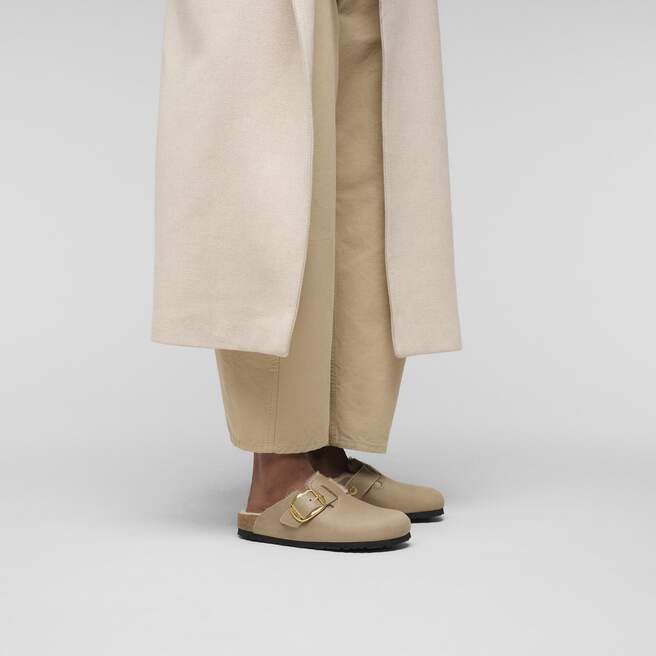 Boston Big Buckle Shearling Natural Leather Oiled