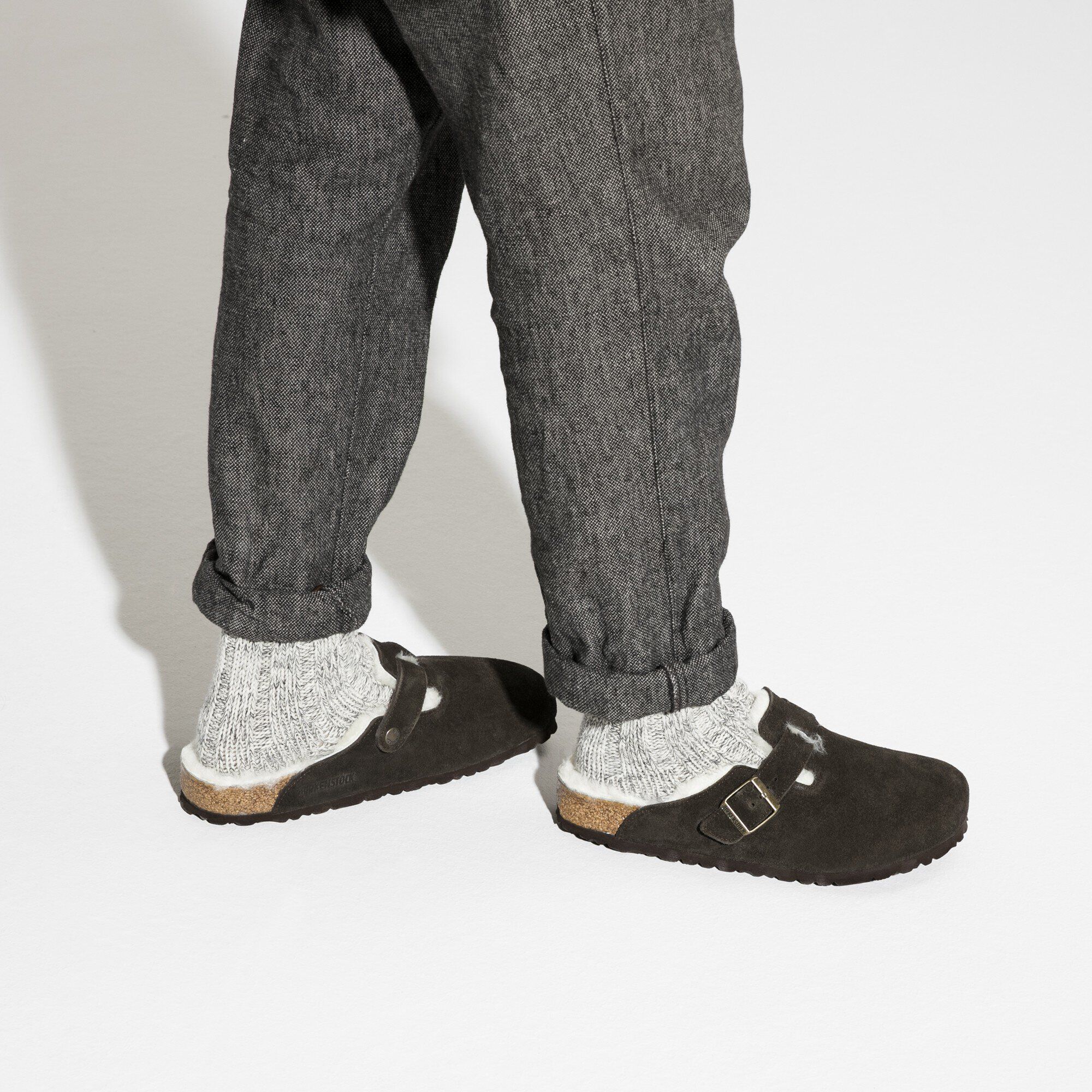 Boston Lammfell Veloursleder