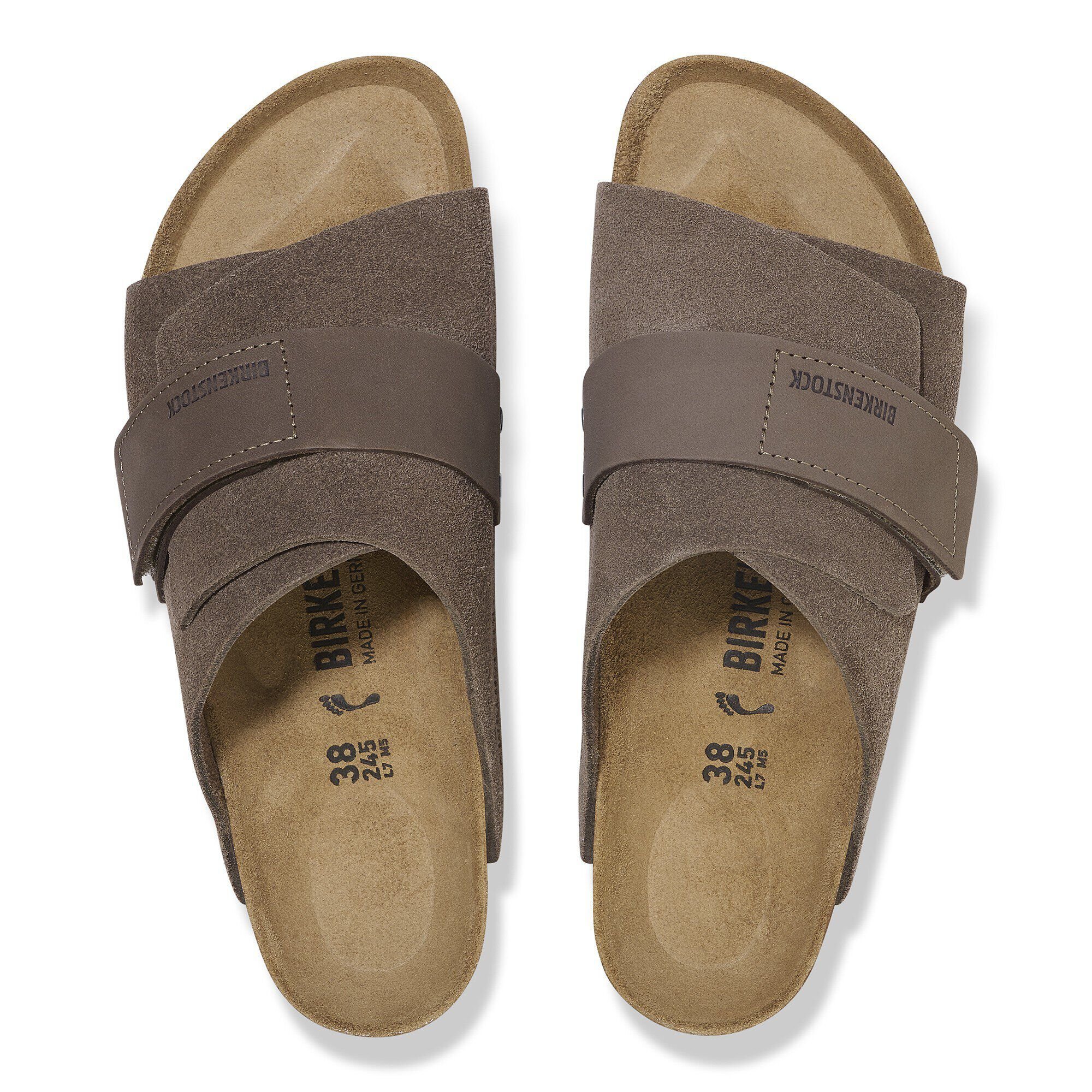 Kyoto Nubuck Leather/Suede in Concrete Gray | BIRKENSTOCK