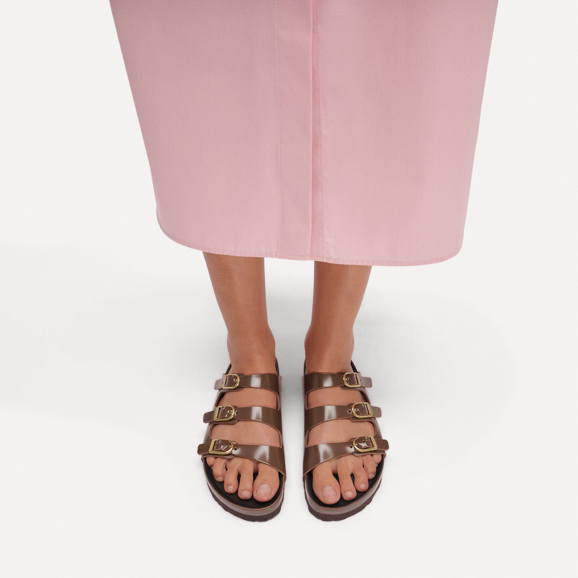 Florida Fresh Natural Leather Patent with a female model