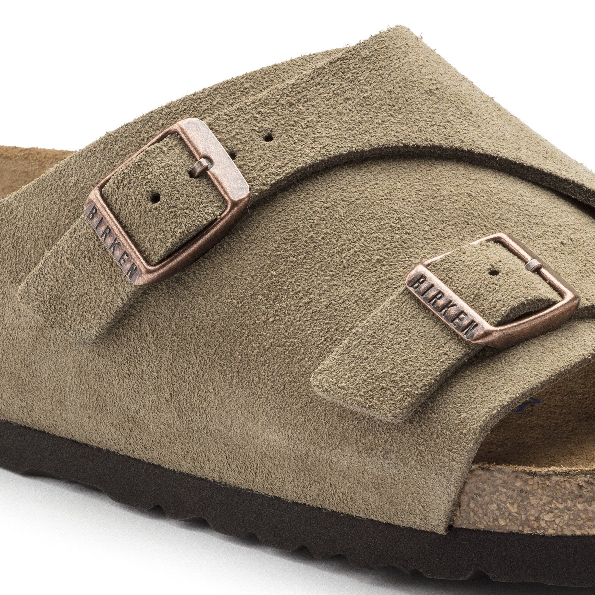Zürich Soft Footbed Suede Leather in Color Taupe