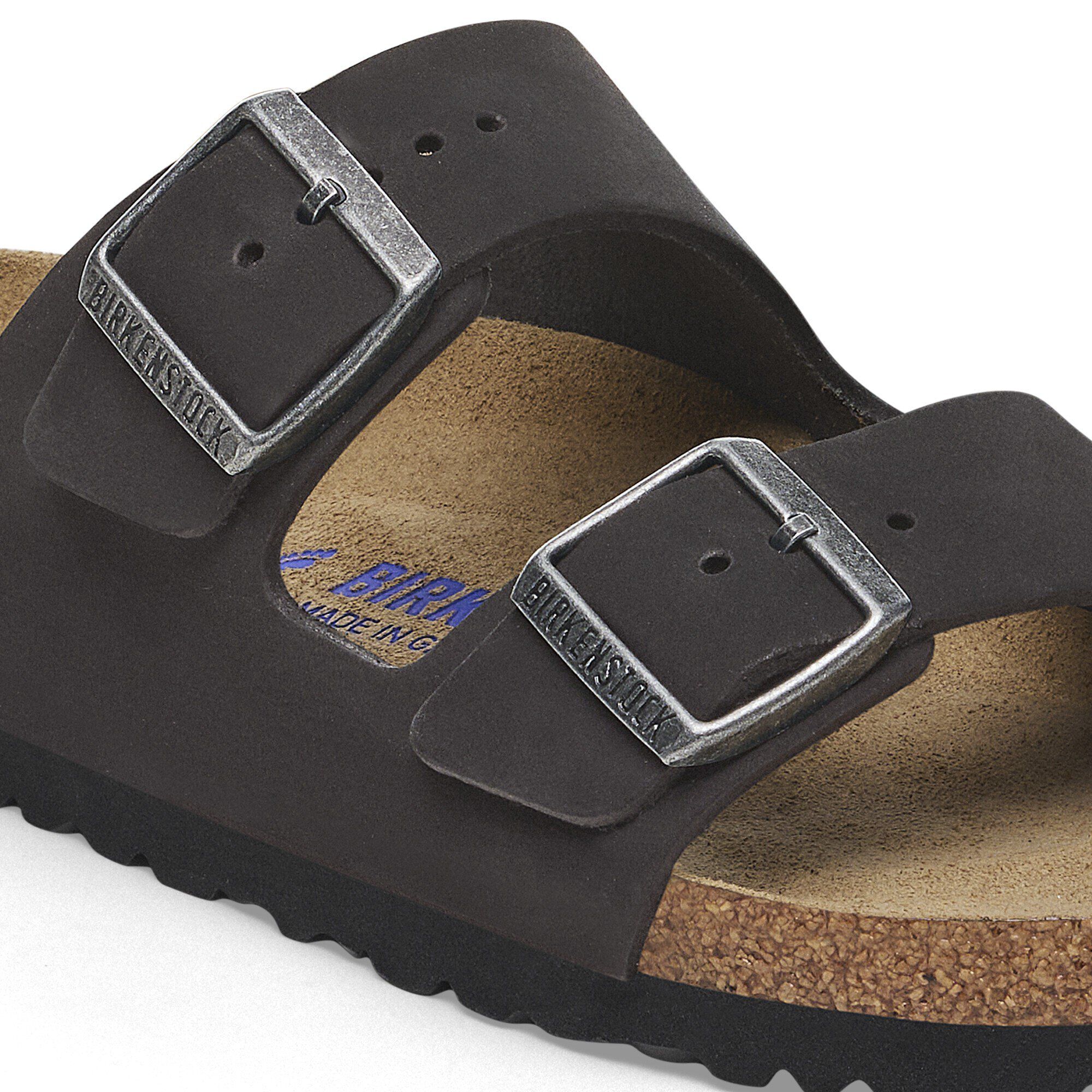 Arizona Soft Footbed Nubuk Leather Close-up view showing material detail