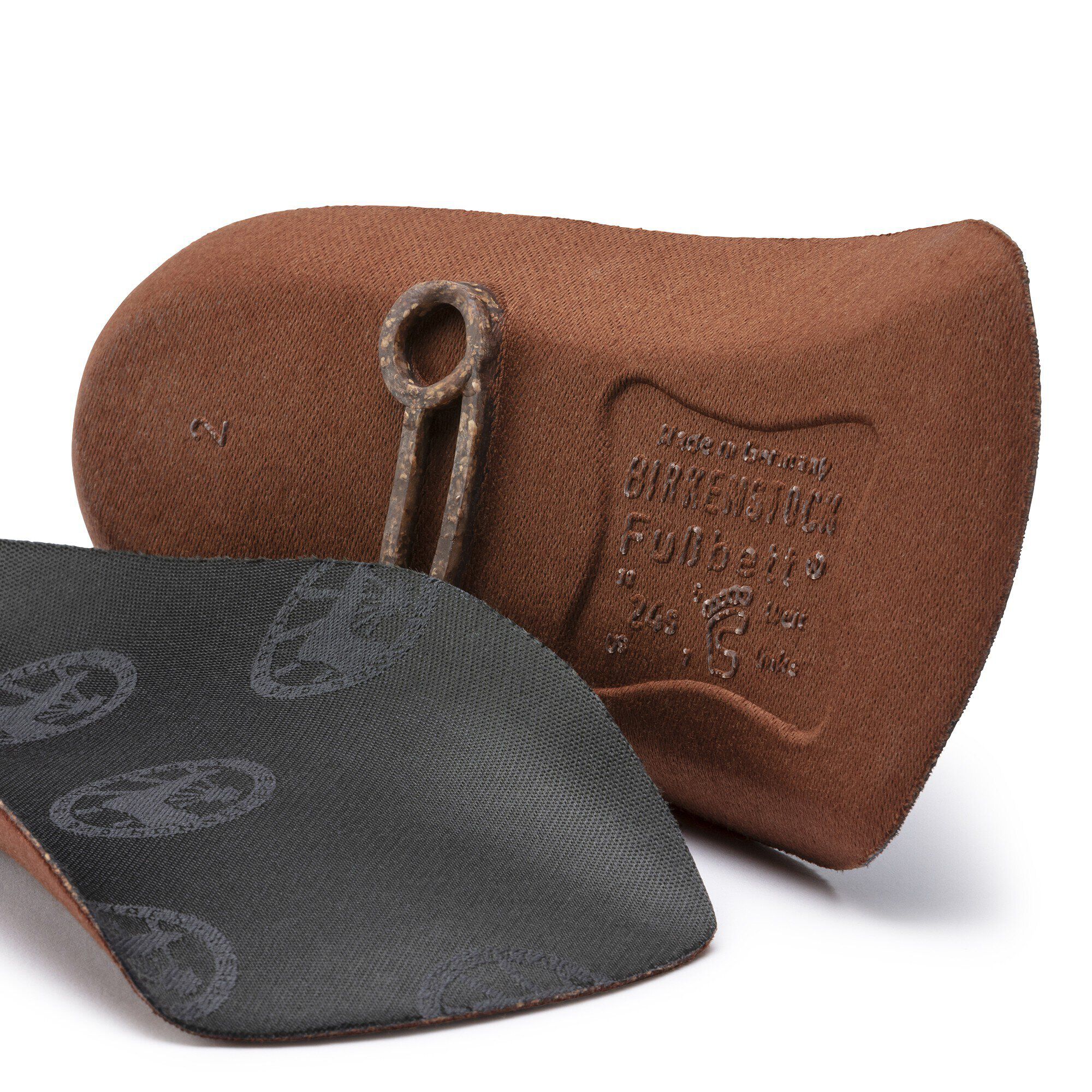 Blue Footbed&nbsp;Tradition Black Edition  Close-up view showing material detail