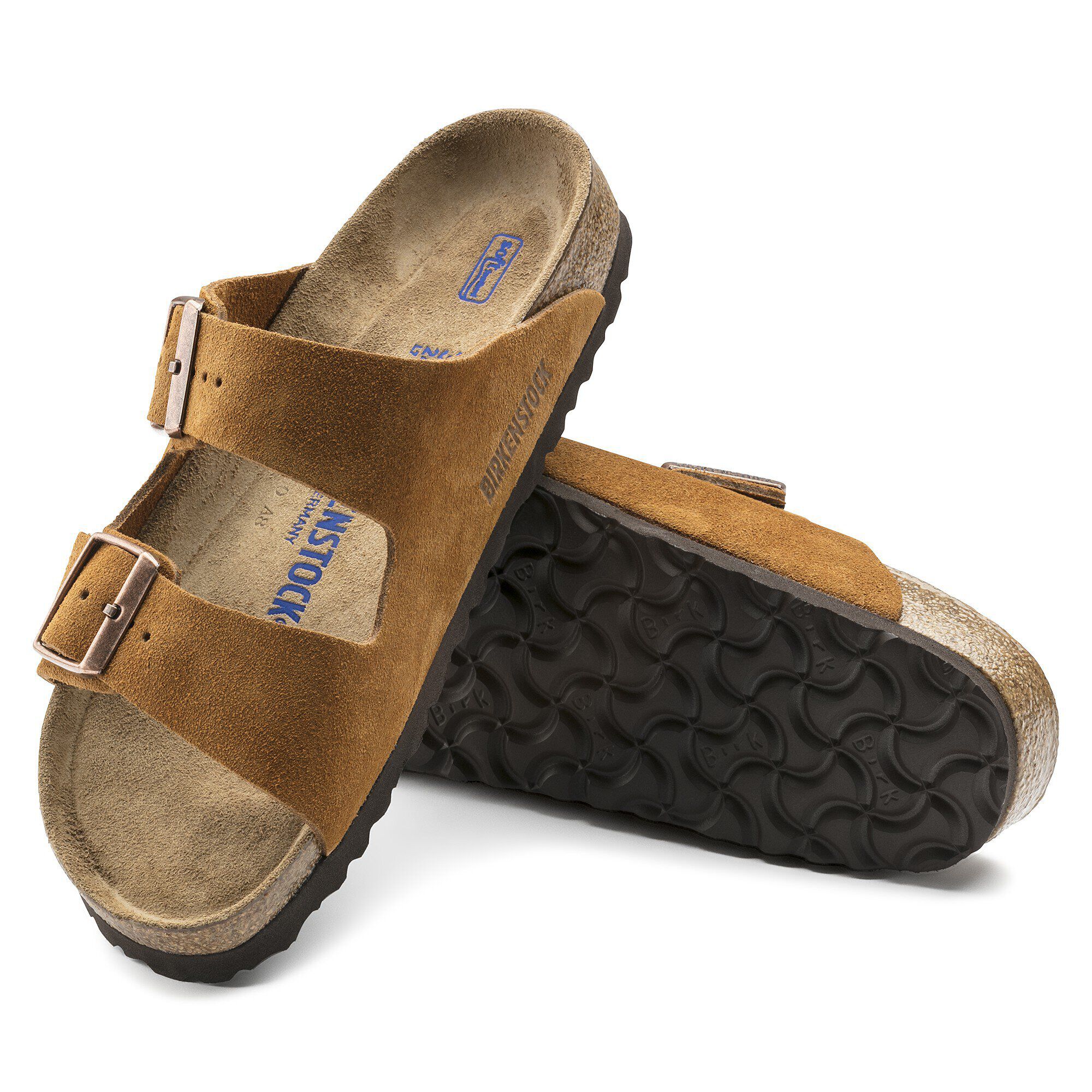 靴 BIRKENSTOCK / Arizona mink suede sandals Arizona Soft Footbed Suede Leather in Color Mink