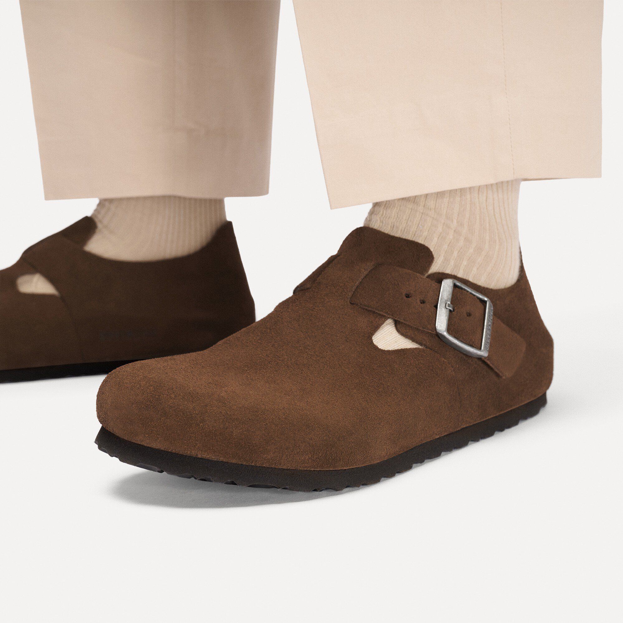 London Suede Leather Close-up with a male model