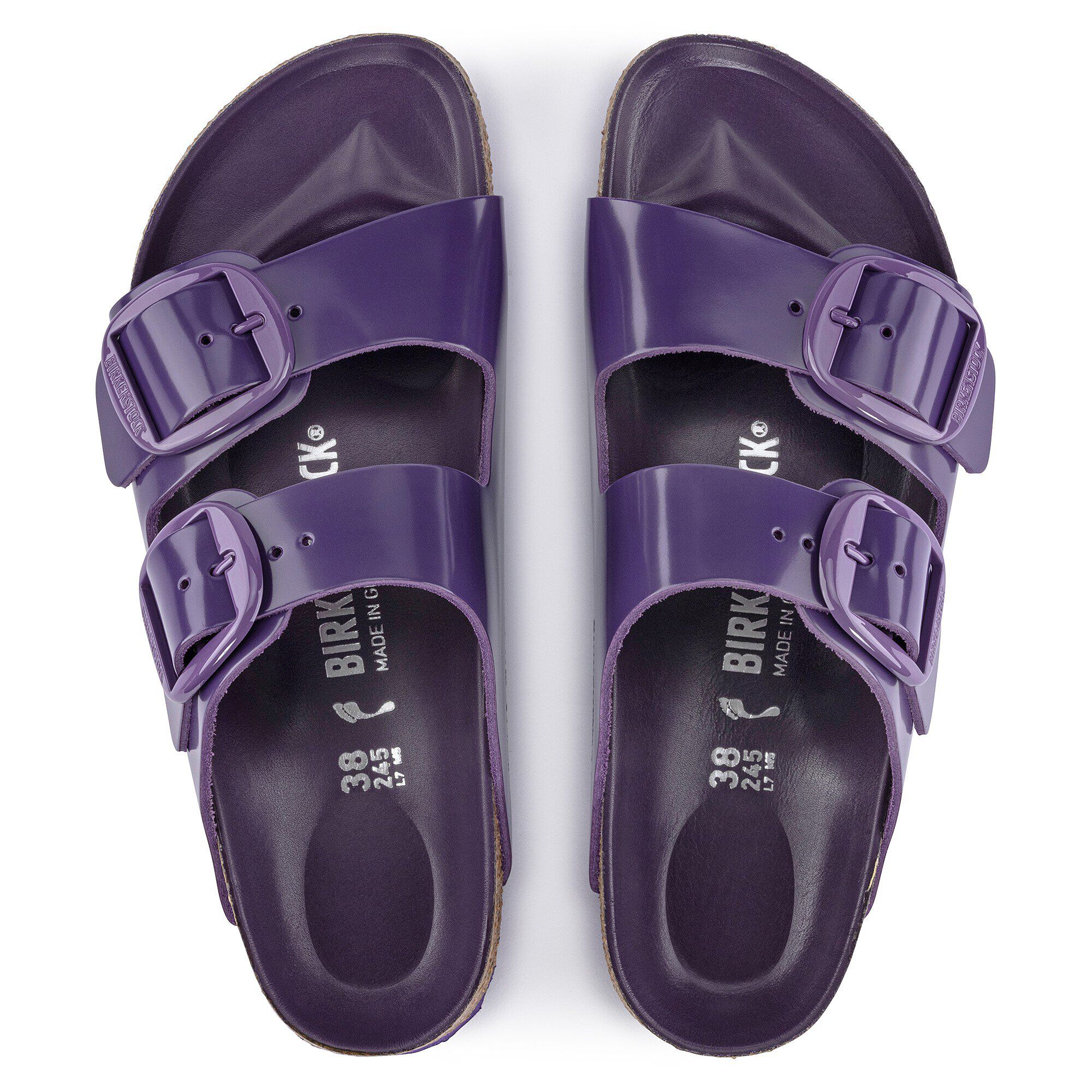 أريزونا إبزيم كبير جلد طبيعي لامع