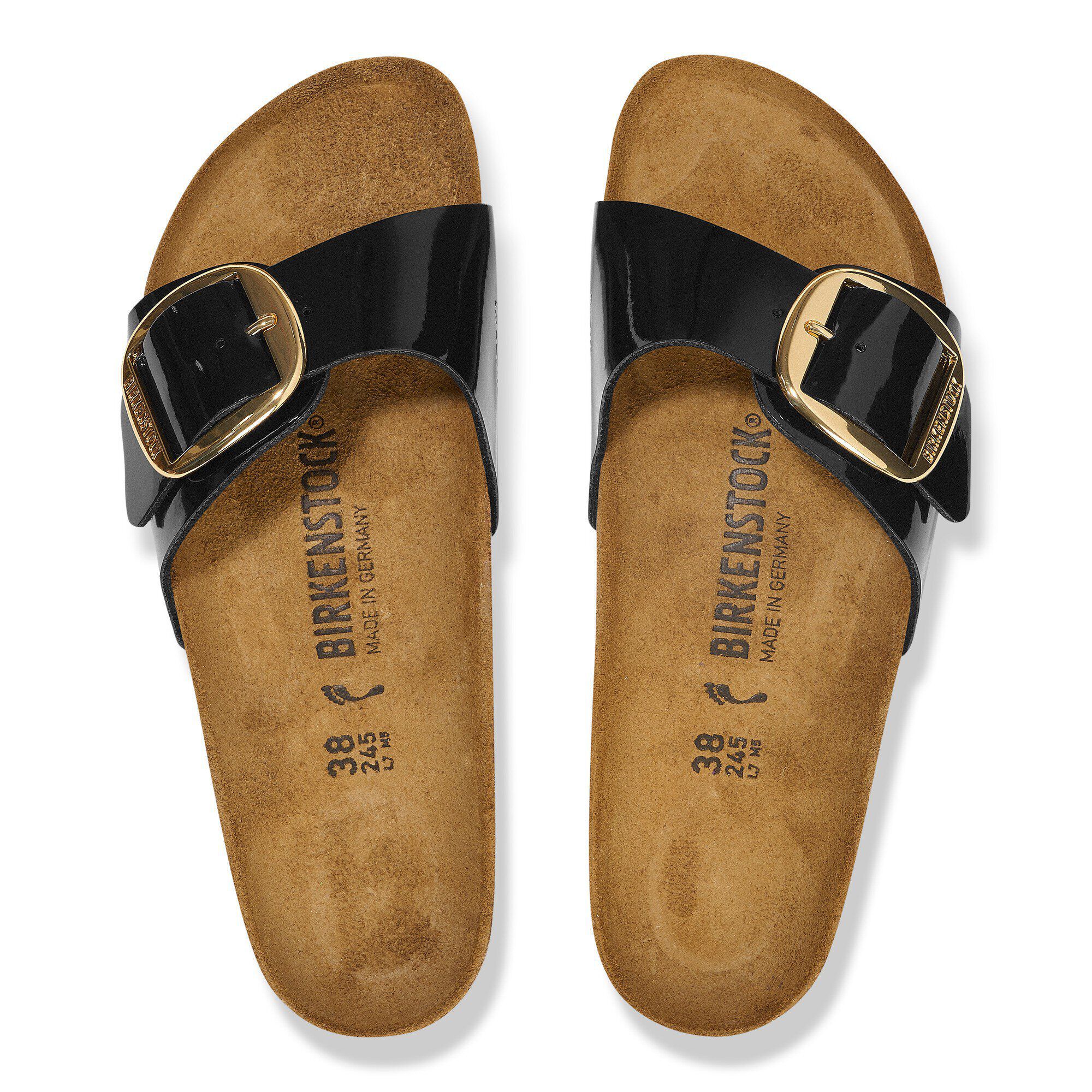 مدريد إبزيم كبير بيركوفلور لامع - a top view