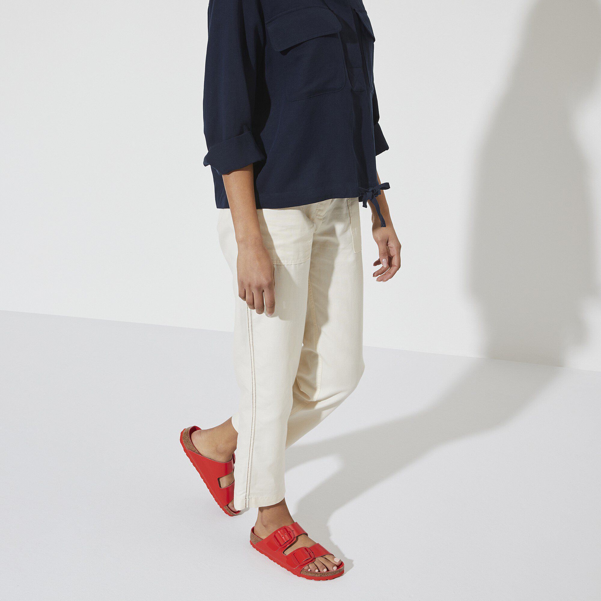 Arizona Big Buckle Natural Leather Patent