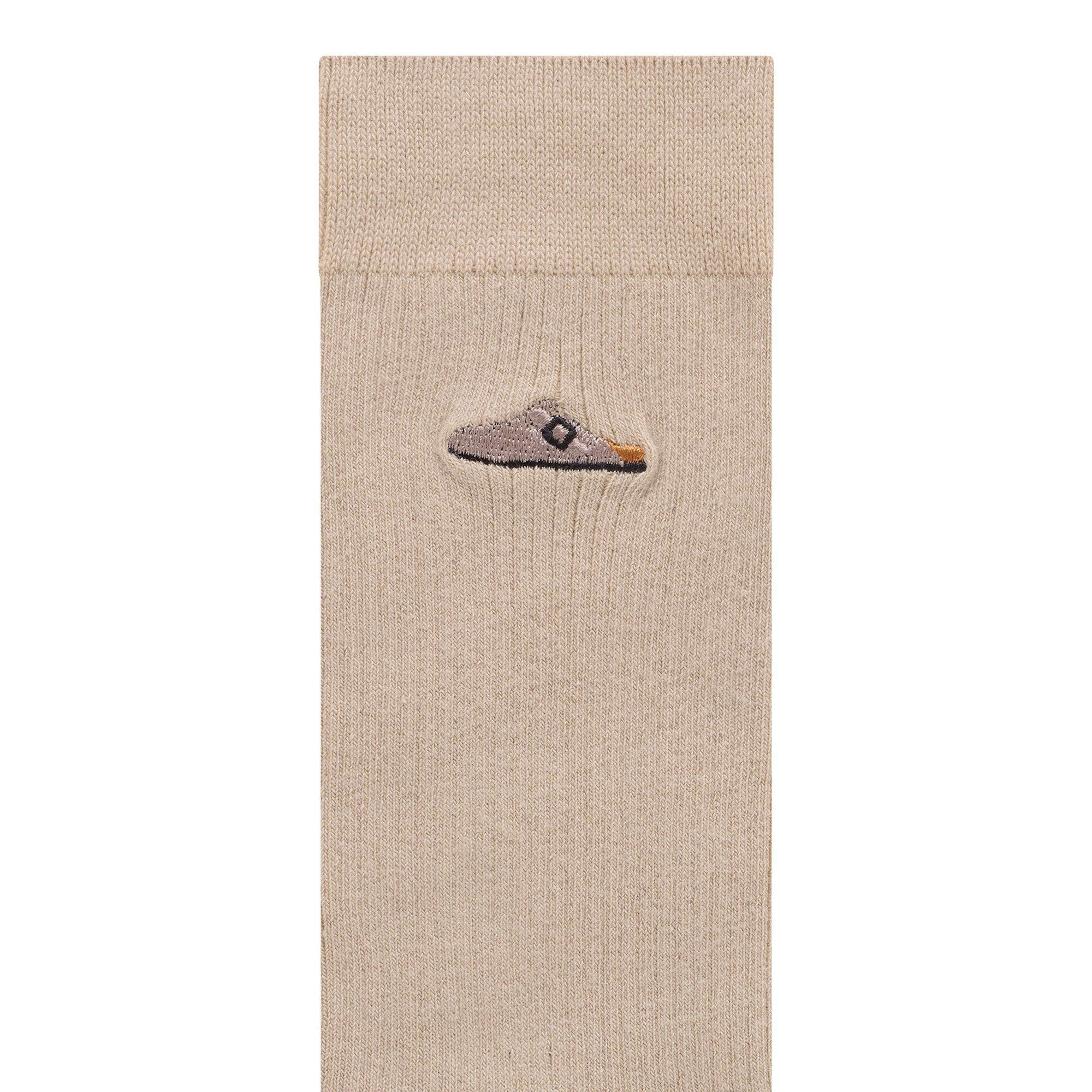 Cotton Ribbed Socks Coton/Polyamide/&Eacute;lasthanne Close-up view showing material detail