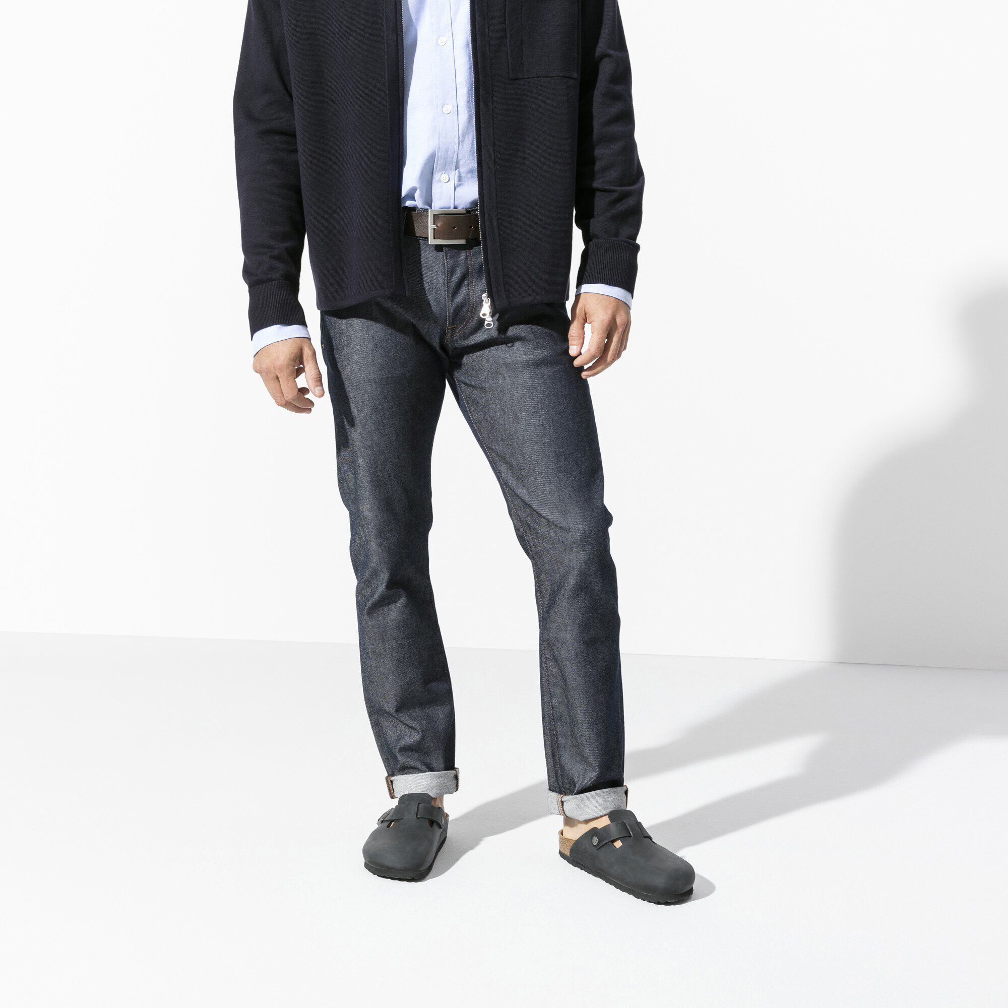 Boston Oiled Leather with a male model