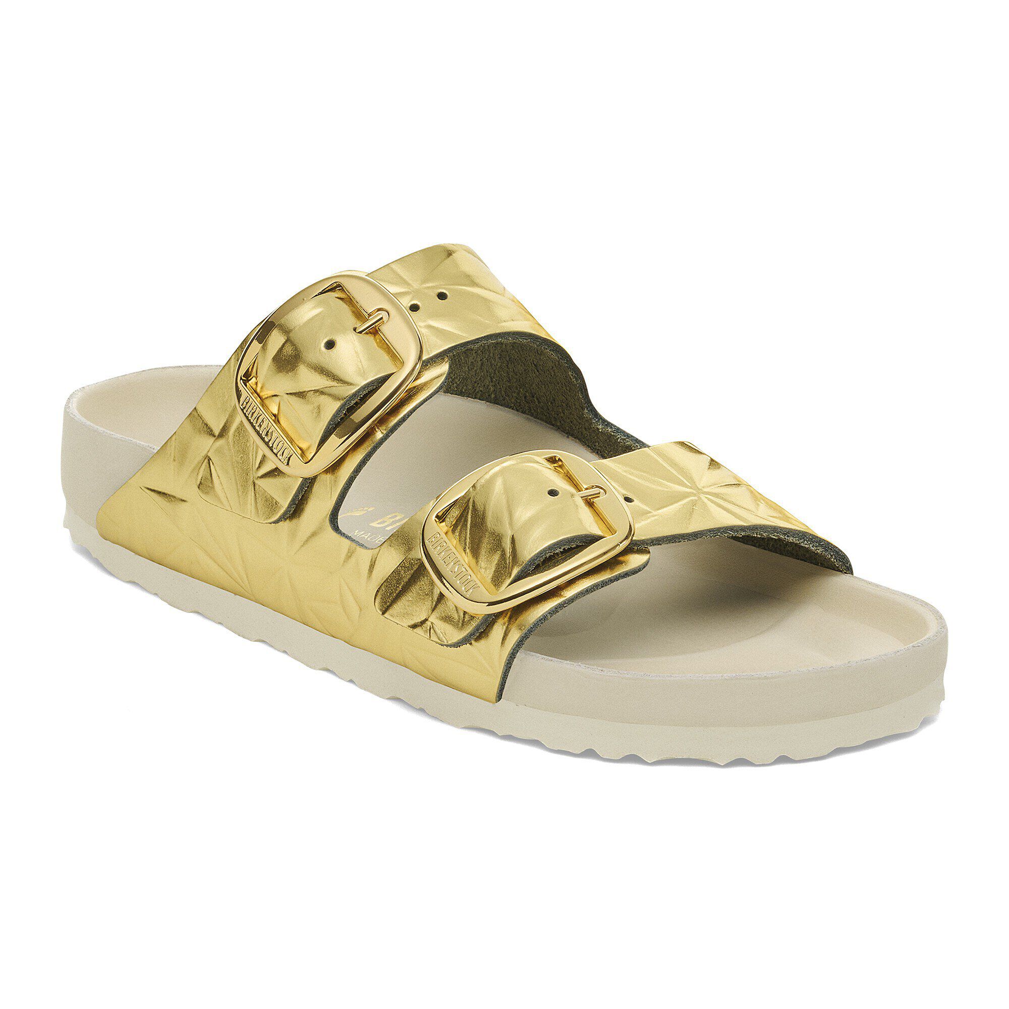 Arizona Big Buckle Natural Leather in Color Gold | BIRKENSTOCK KSA