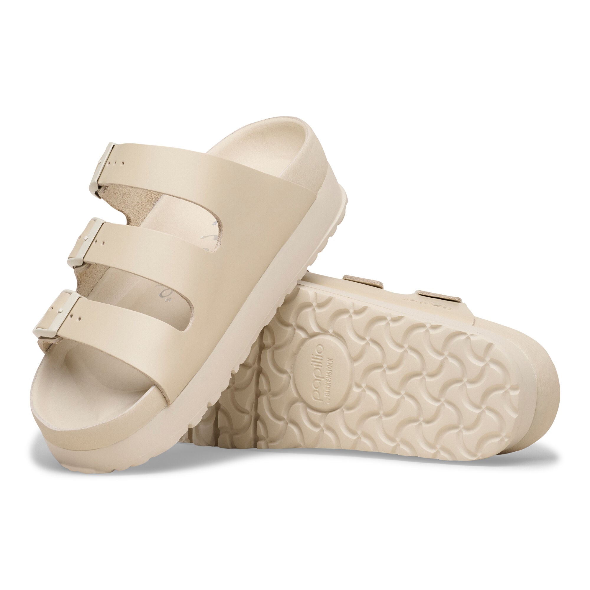 Florida III PAP Flex Platform Natural Leather with outer sole details