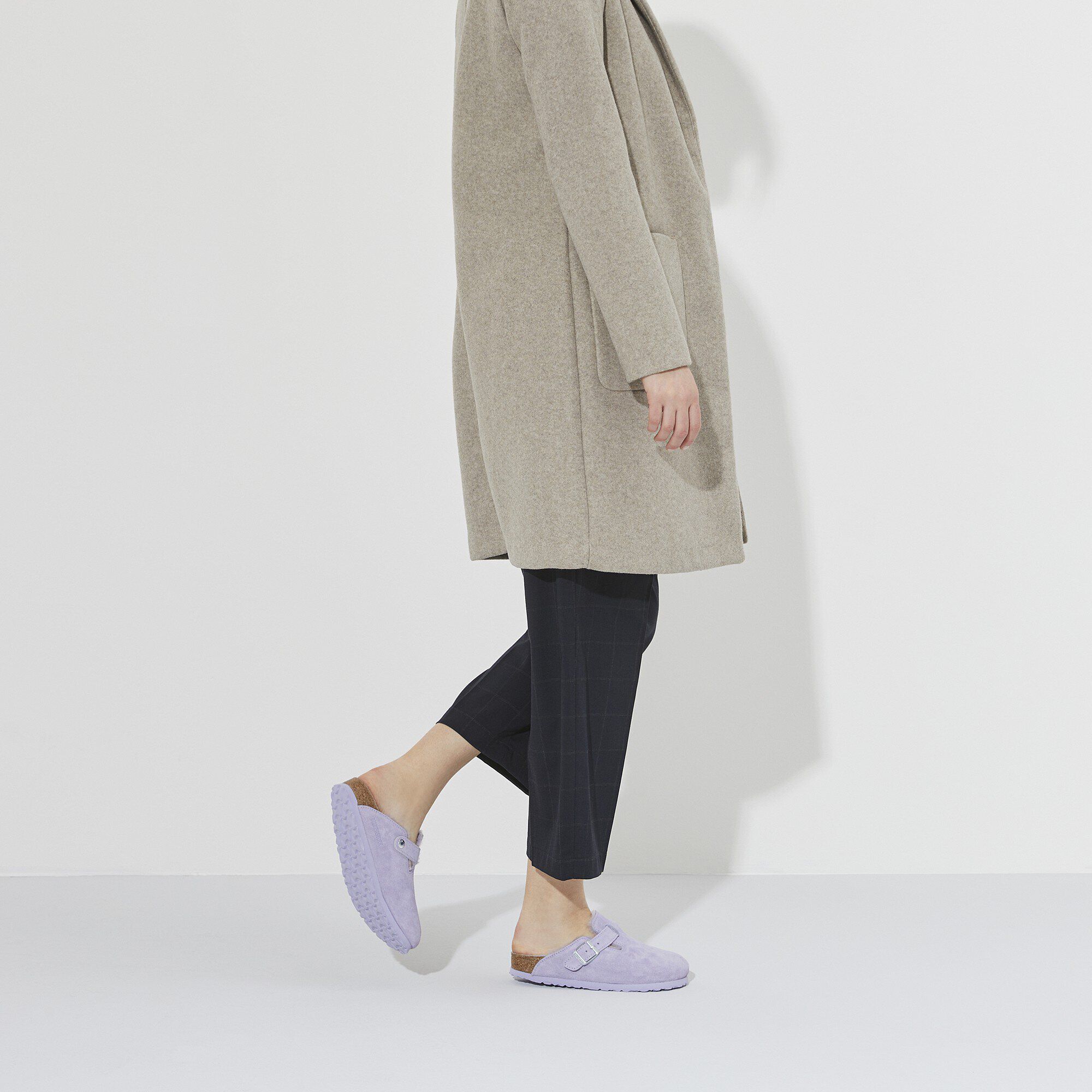 Boston Shearling Suede Leather Coated