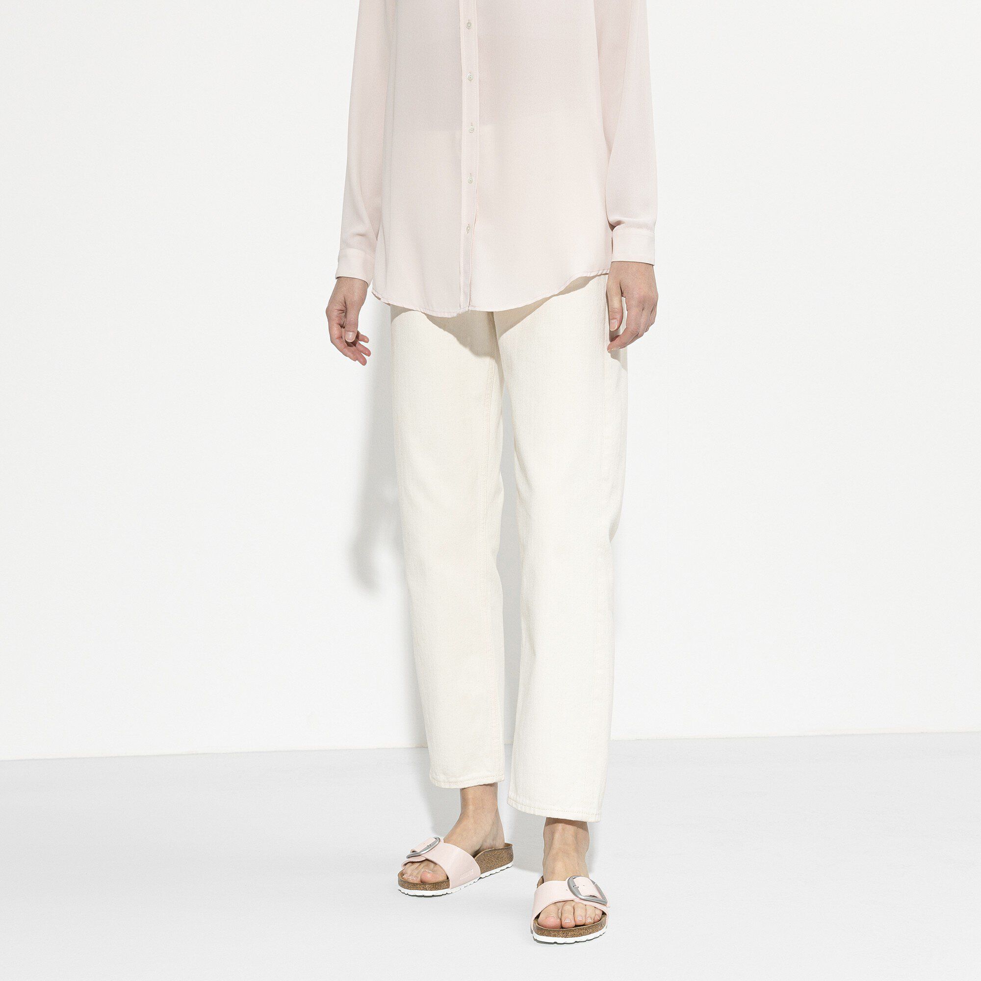 Madrid Big Buckle Birko-Flor with a female model