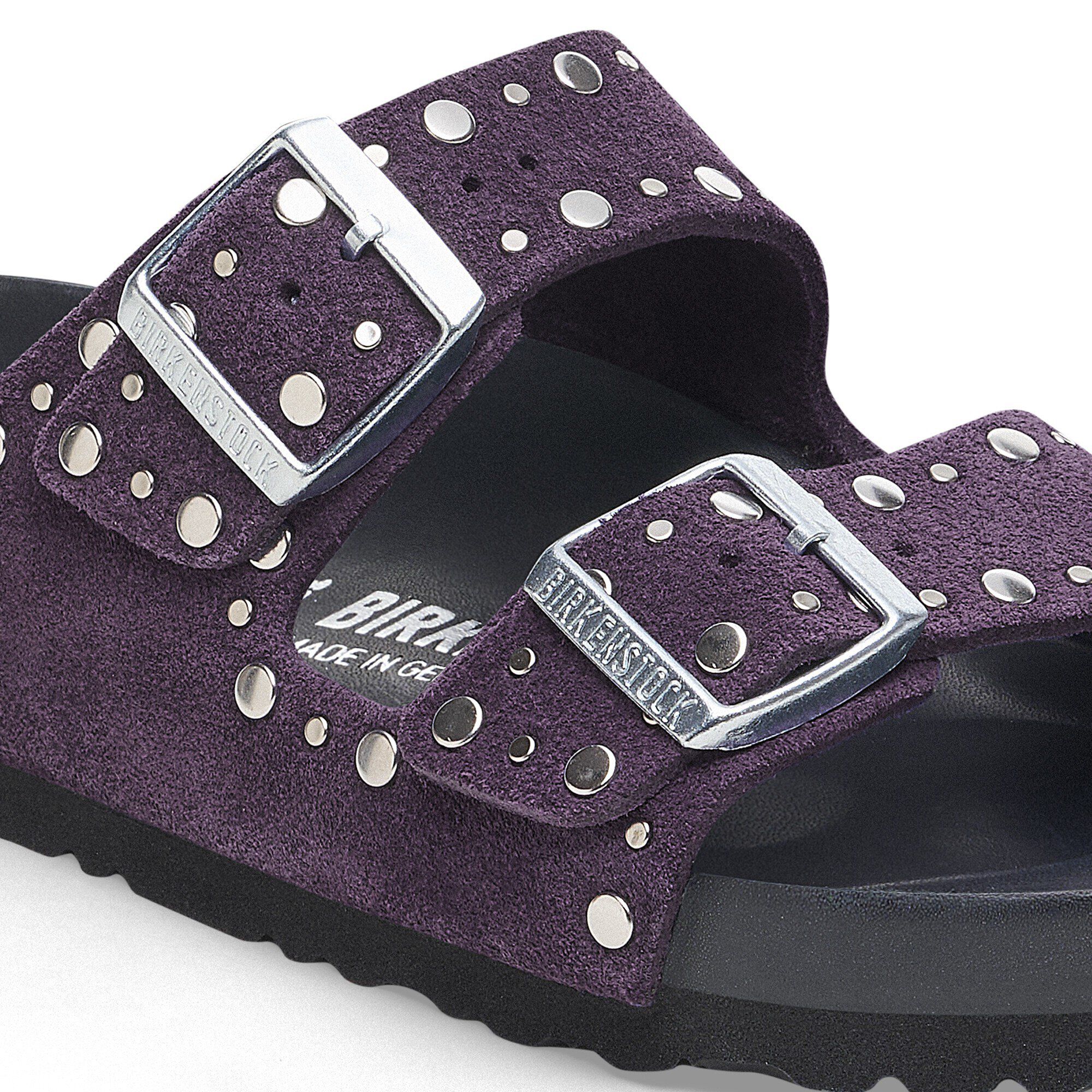 Arizona Rivet Suede Leather in Color Acai | BIRKENSTOCK UK