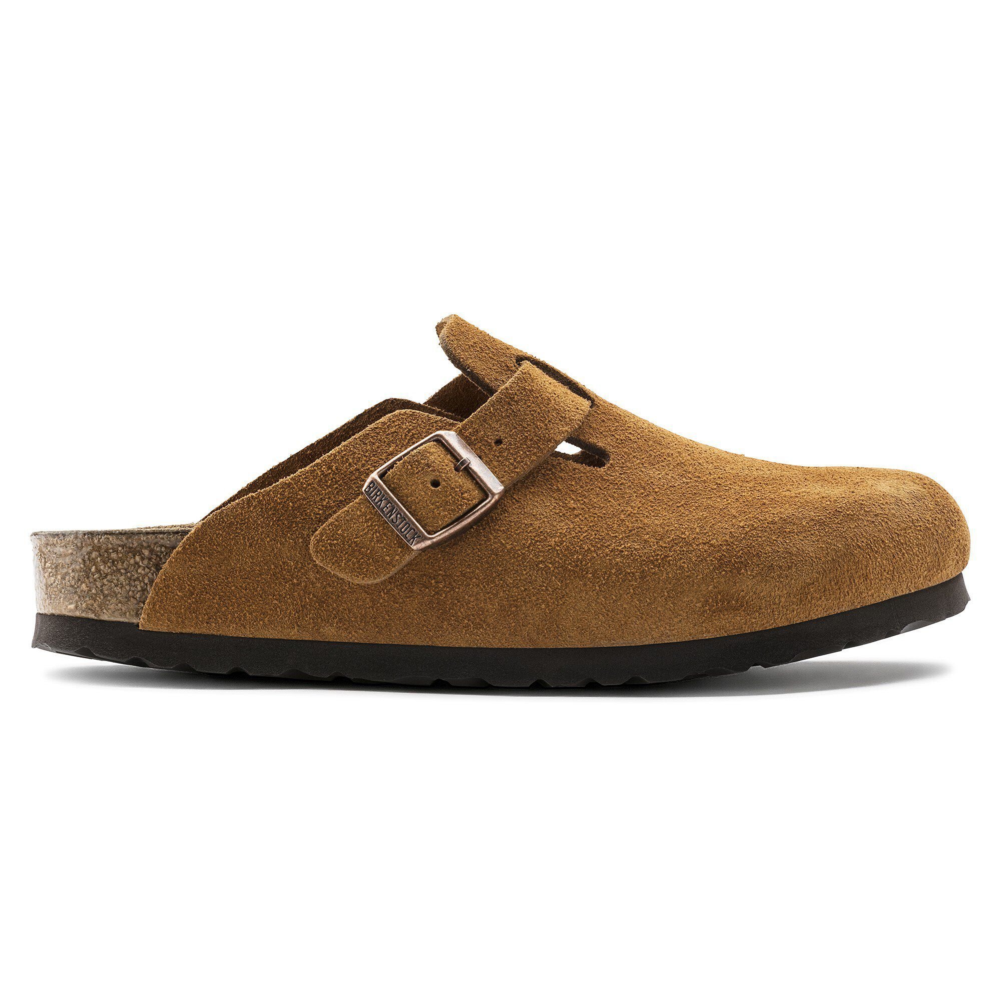 Boston Soft Footbed Suede Leather in Color Mink | BIRKENSTOCK Oman