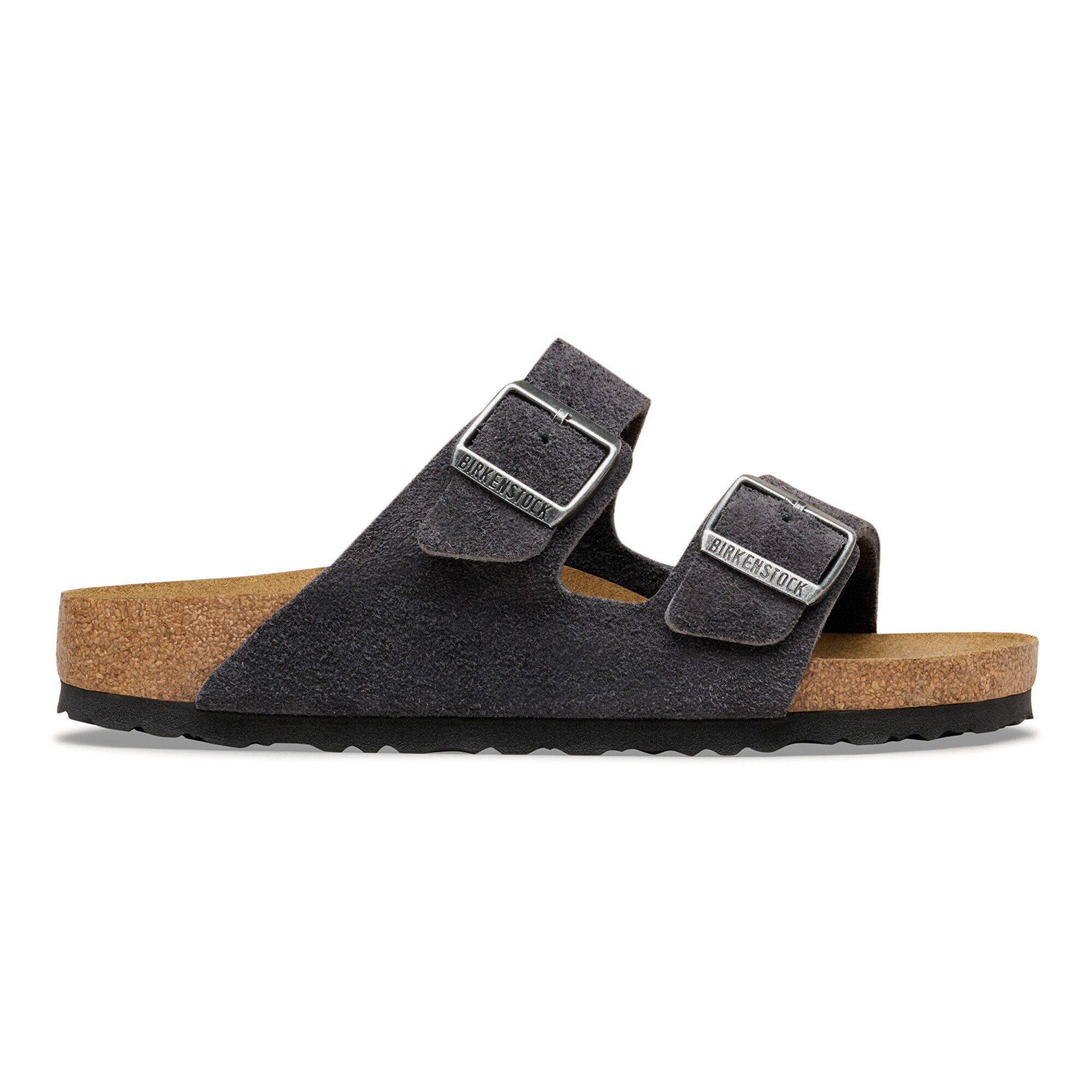 Arizona Suede Leather in Color Charcoal | BIRKENSTOCK Portugal