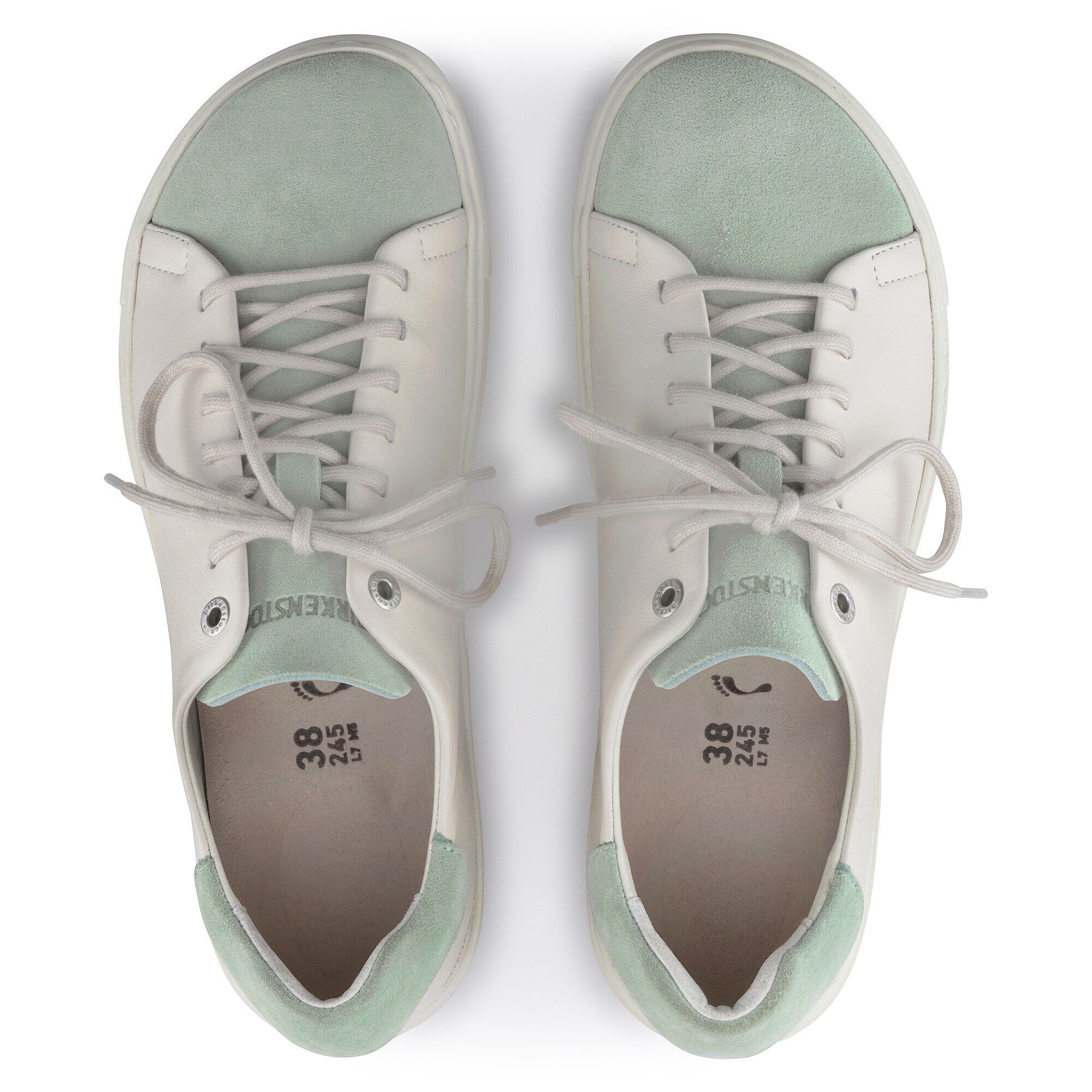 Bend Low Decon Pop Natural Leather/Nubuck in Eggshell/Matcha
