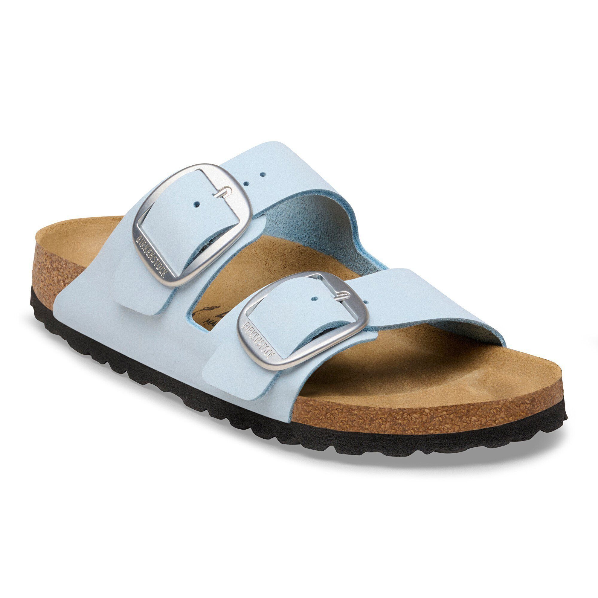 Arizona Big Buckle Nubuk Leather in Color Baby Blue | BIRKENSTOCK