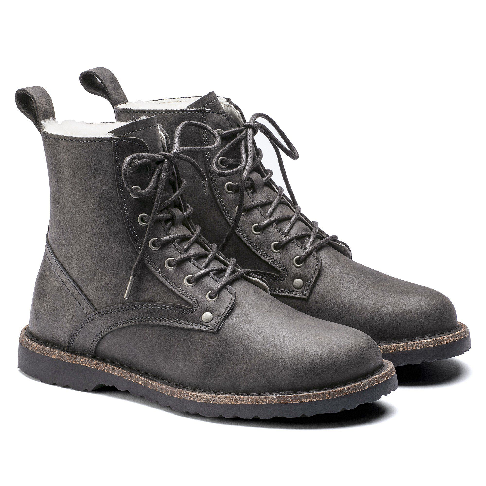 Bryson Shearling Waxy Leather Nubuck