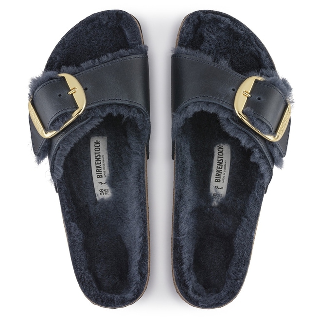 Madrid Big Buckle Shearling Natural Leather Oiled