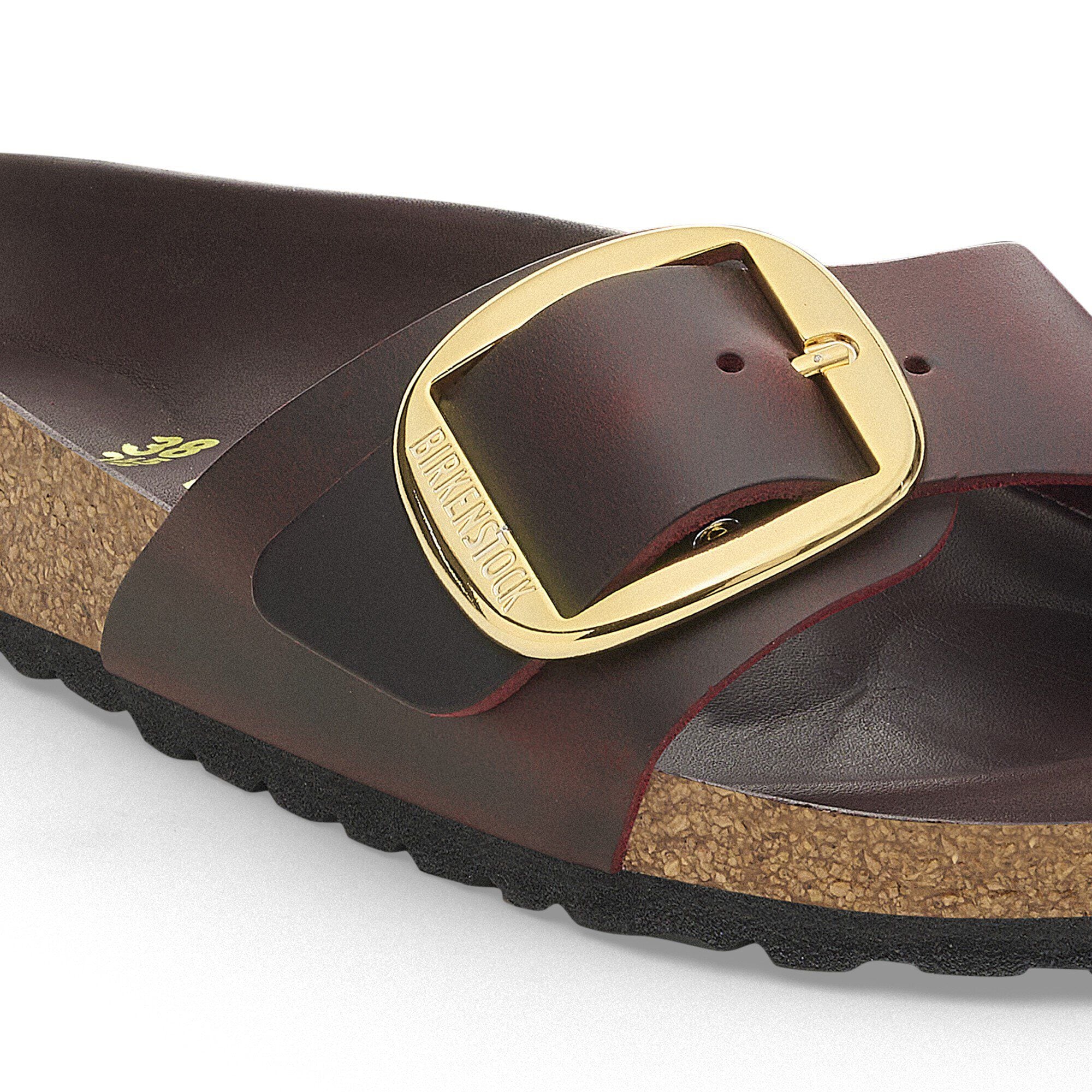 Madrid Big Buckle Natural Leather Oiled in Color Zinfandel