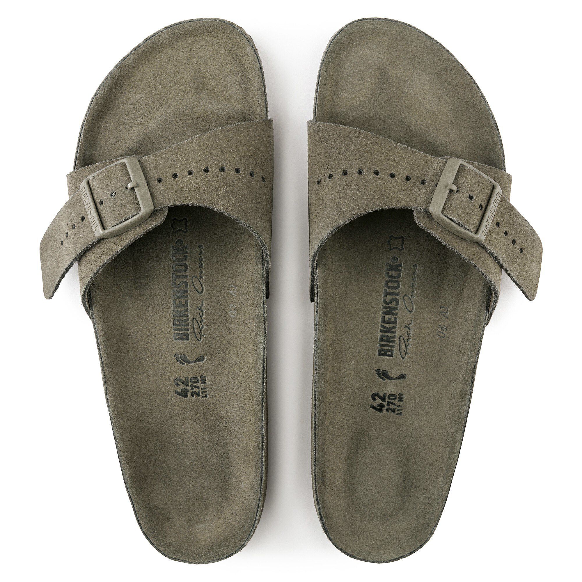 Rick Owens Birkenstock madrid リック ビルケン Madrid Exquisite Suede Leather in Color Velour Dust | BIRKENSTOCK