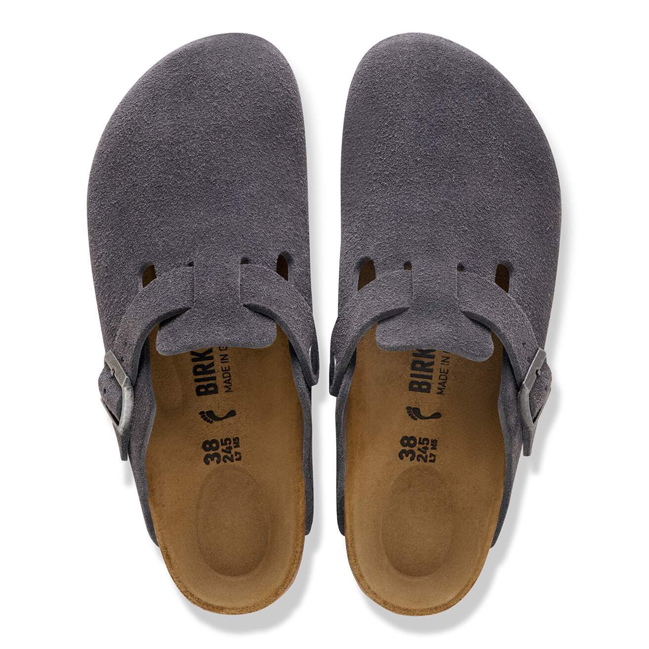 Boston Suede Leather Charcoal