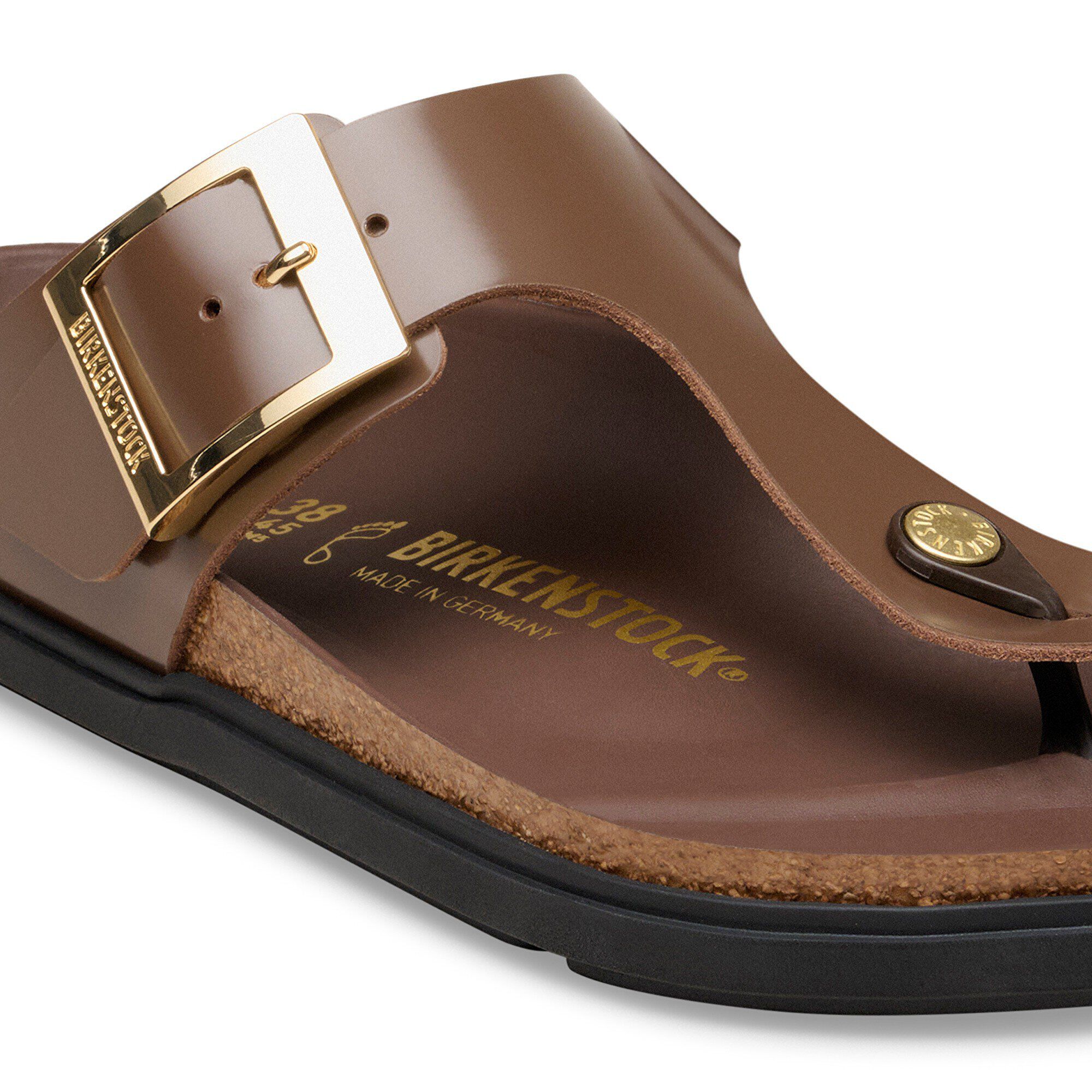 Gizeh Droplet Buckle جلد طبيعي لامع