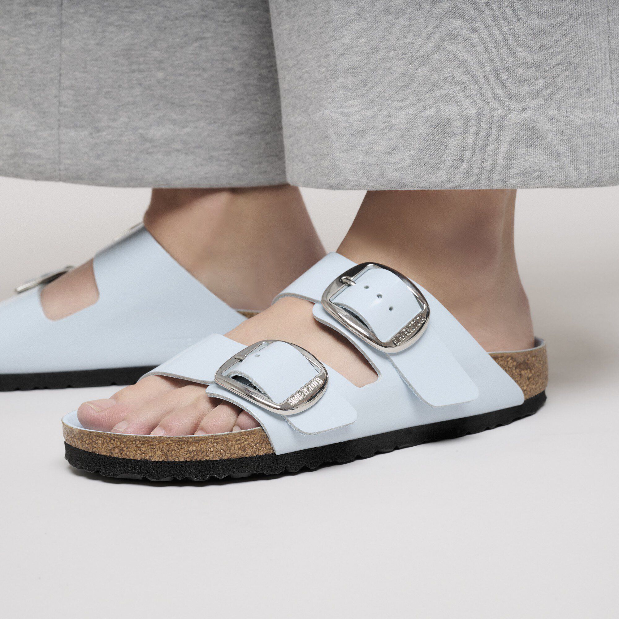 Arizona Big Buckle Natural Leather Patent