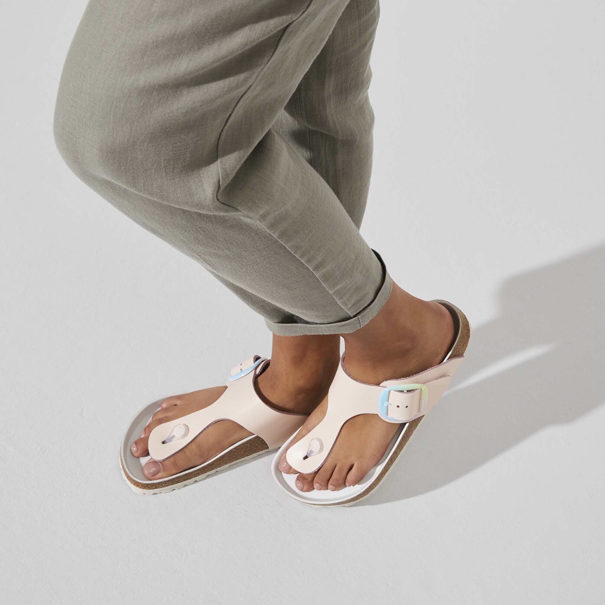 جيزة إبزيم كبير جلد طبيعي